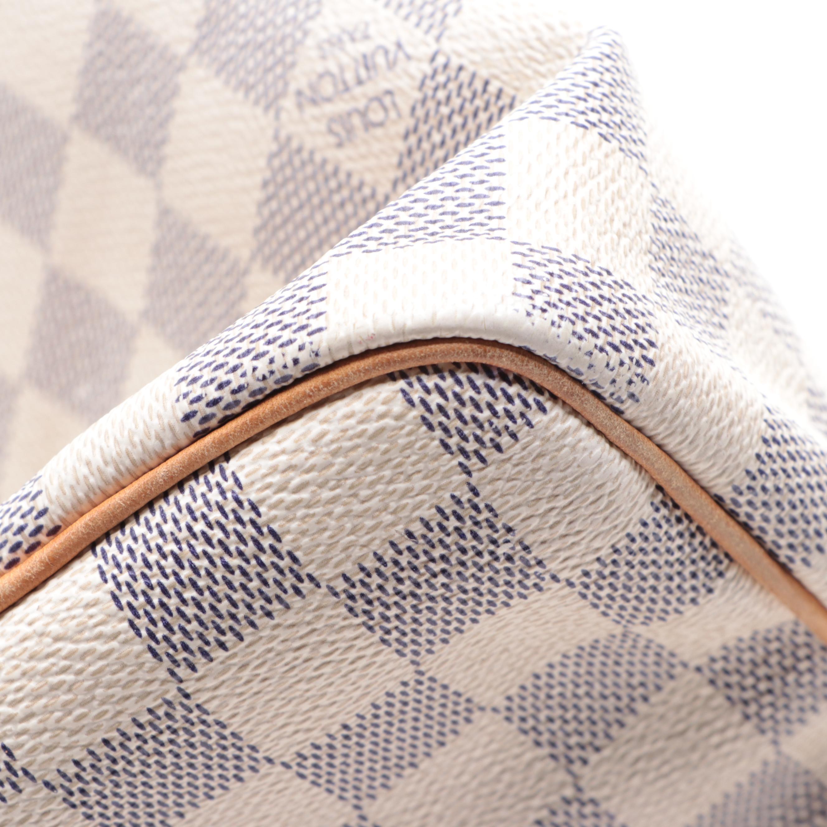 Louis Vuitton Speedy 30 in Damier Azur Canvas and Vachetta Leather