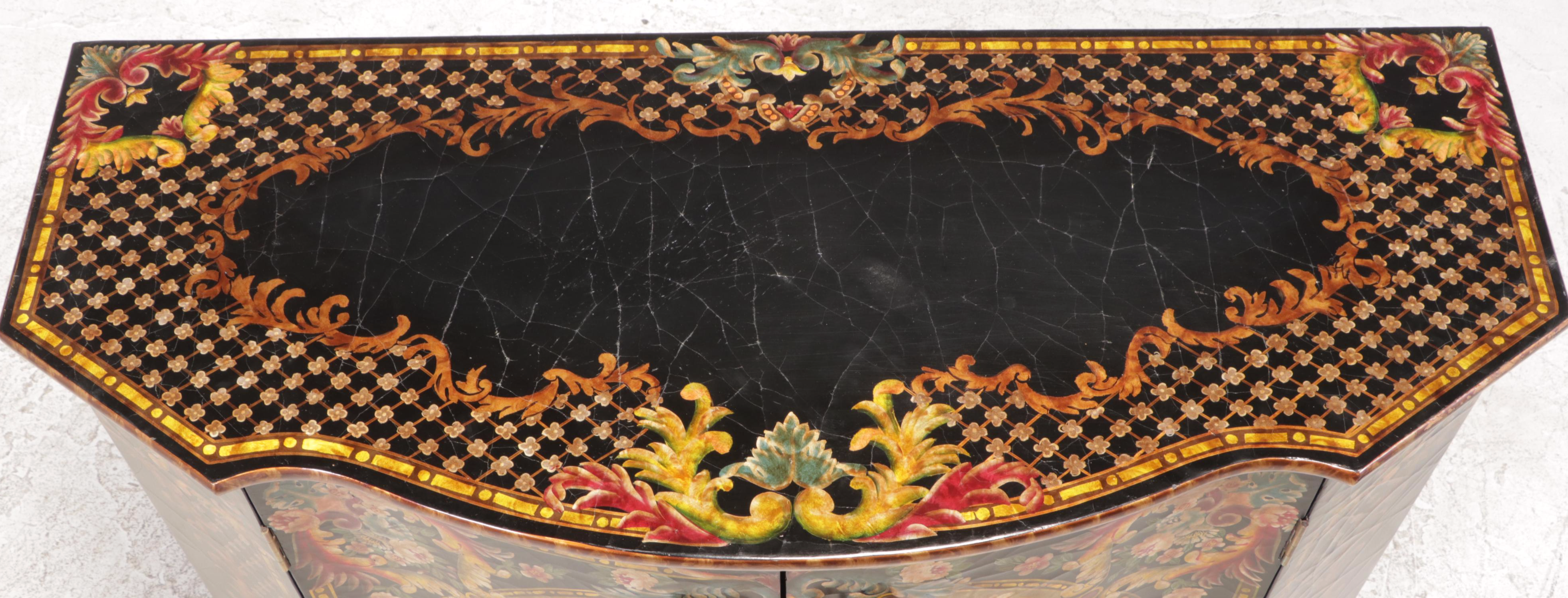 Maitland-Smith Coromandel Paint-Decorated Wood Chiffonier