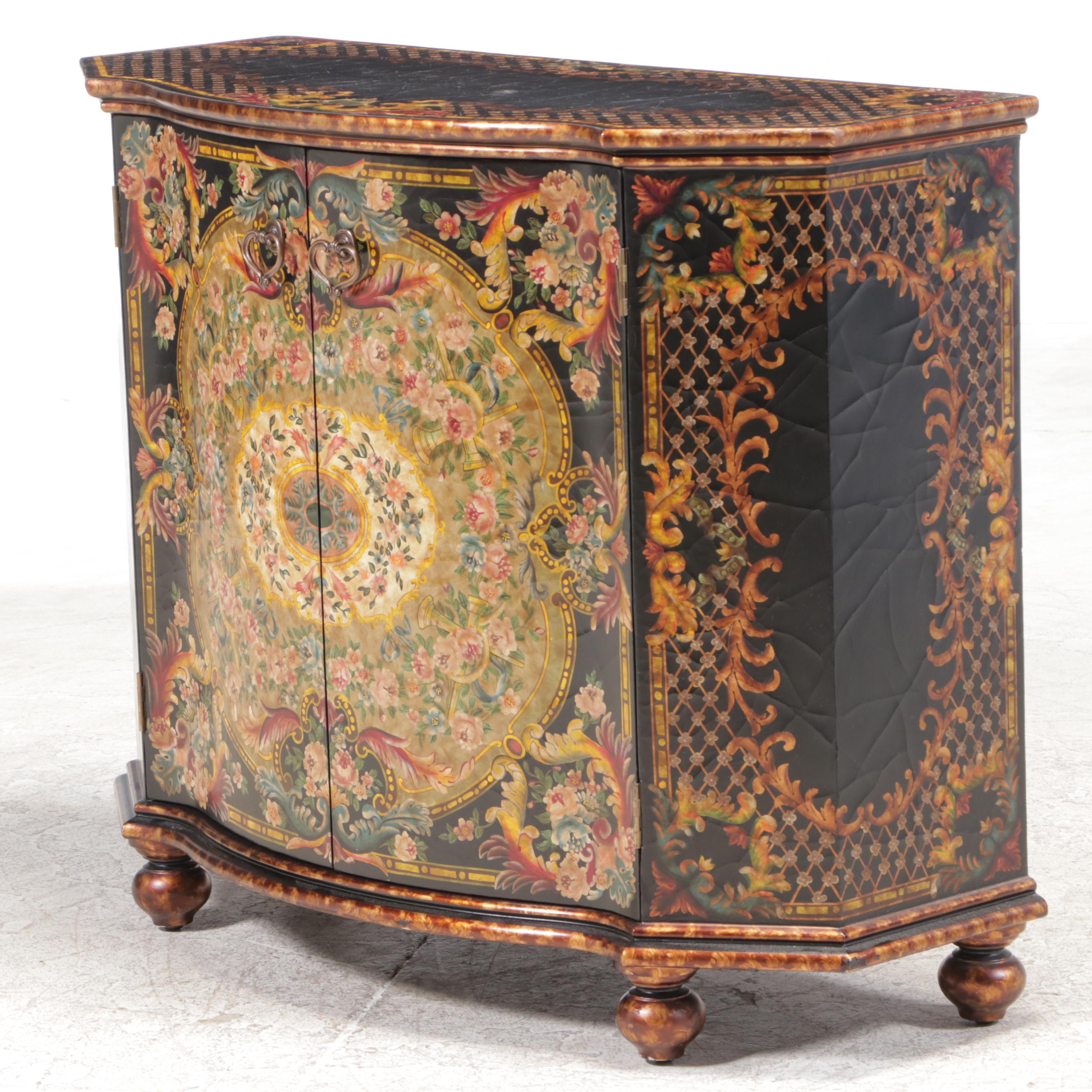 Maitland-Smith Coromandel Paint-Decorated Wood Chiffonier