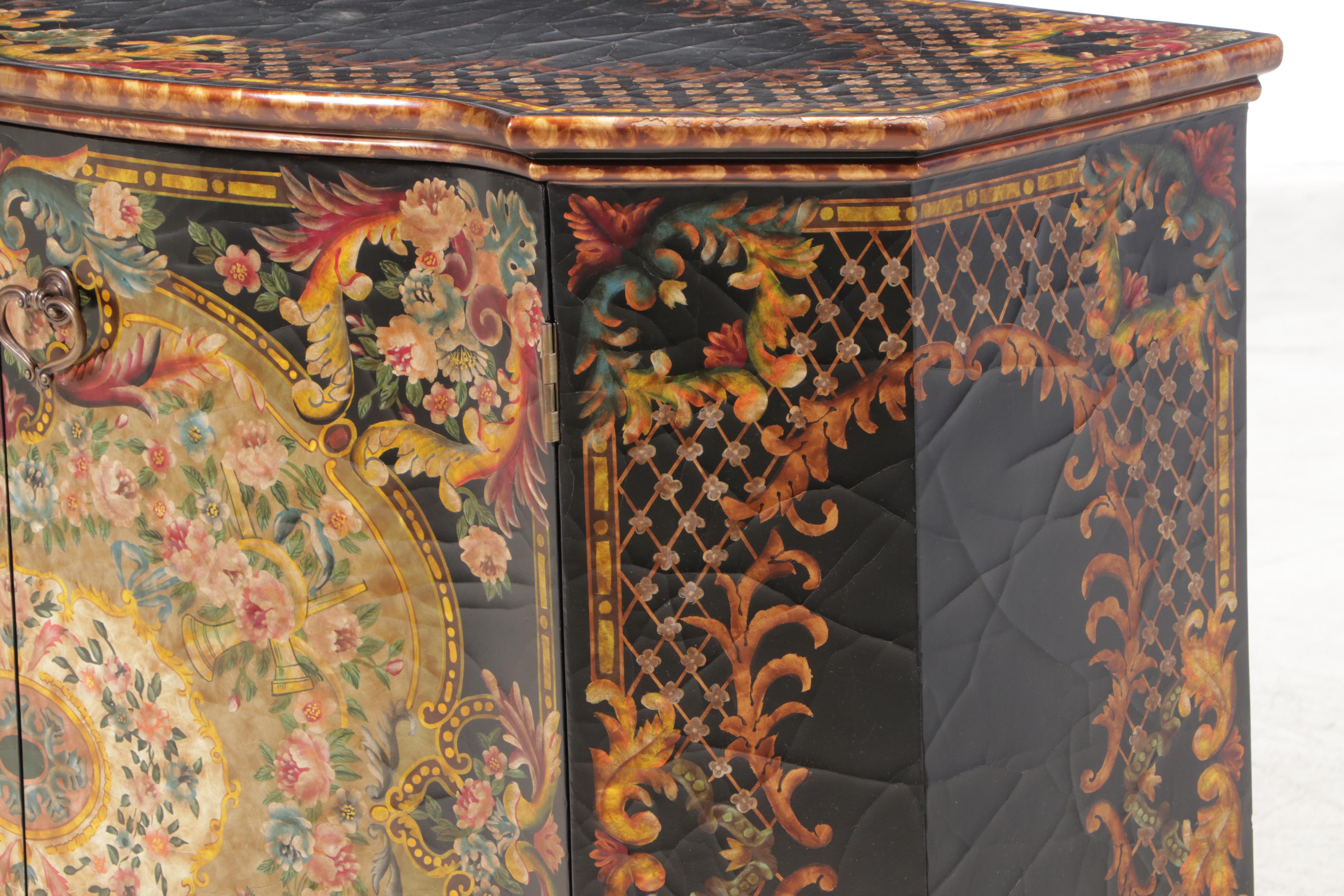 Maitland-Smith Coromandel Paint-Decorated Wood Chiffonier