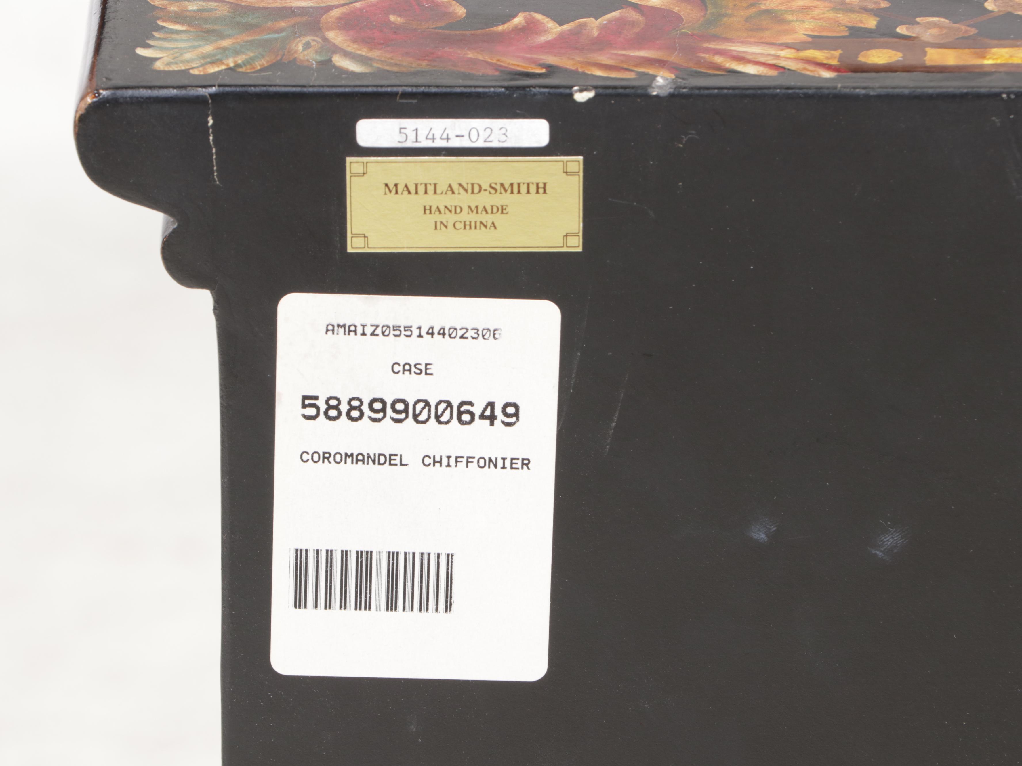 Maitland-Smith Coromandel Paint-Decorated Wood Chiffonier