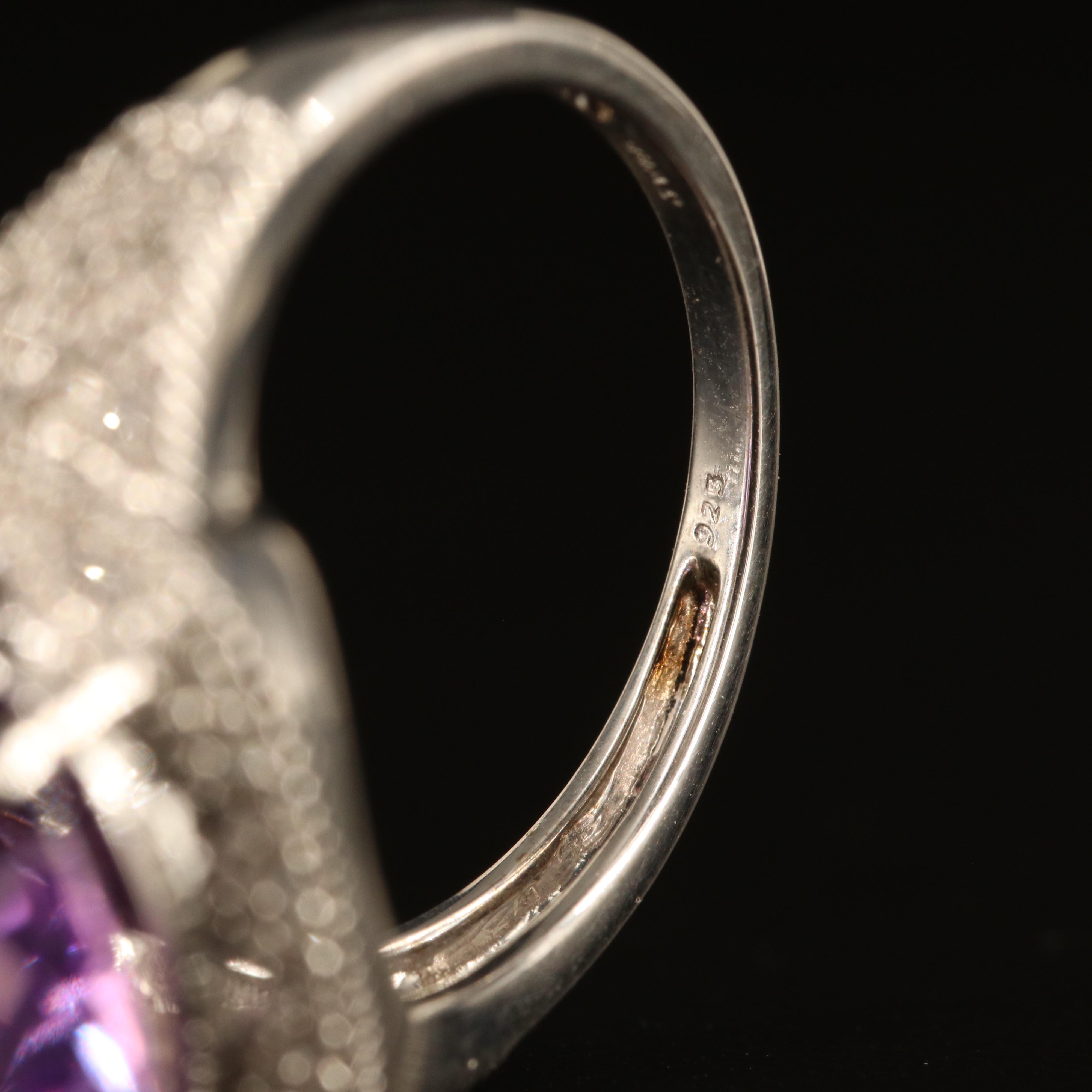 Sterling Amethyst and White Sapphire Ring