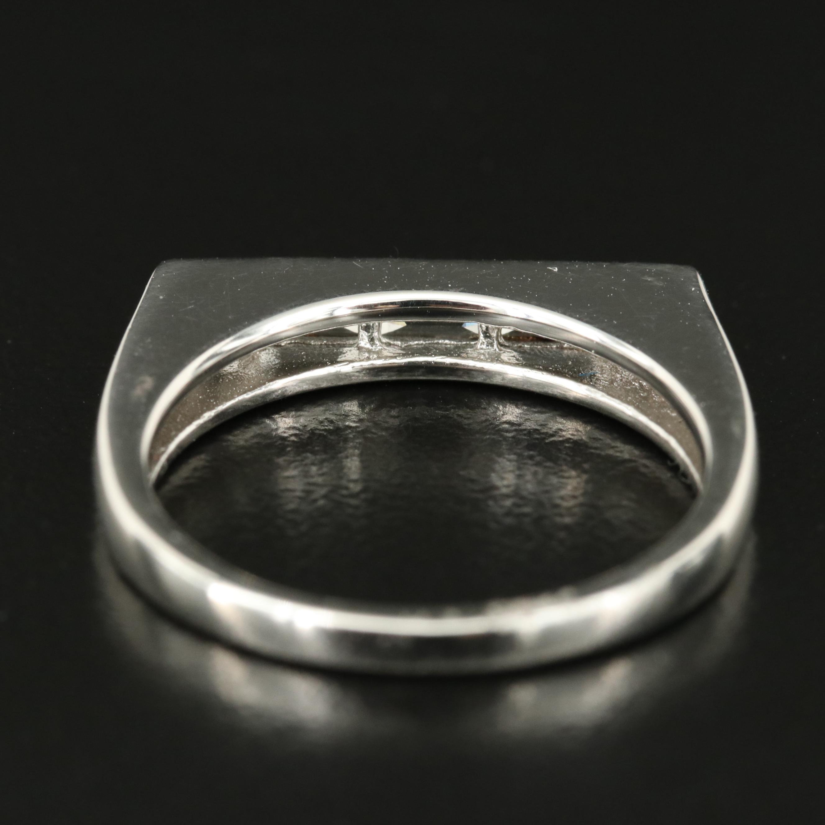 Sterling Sapphire Bar Ring