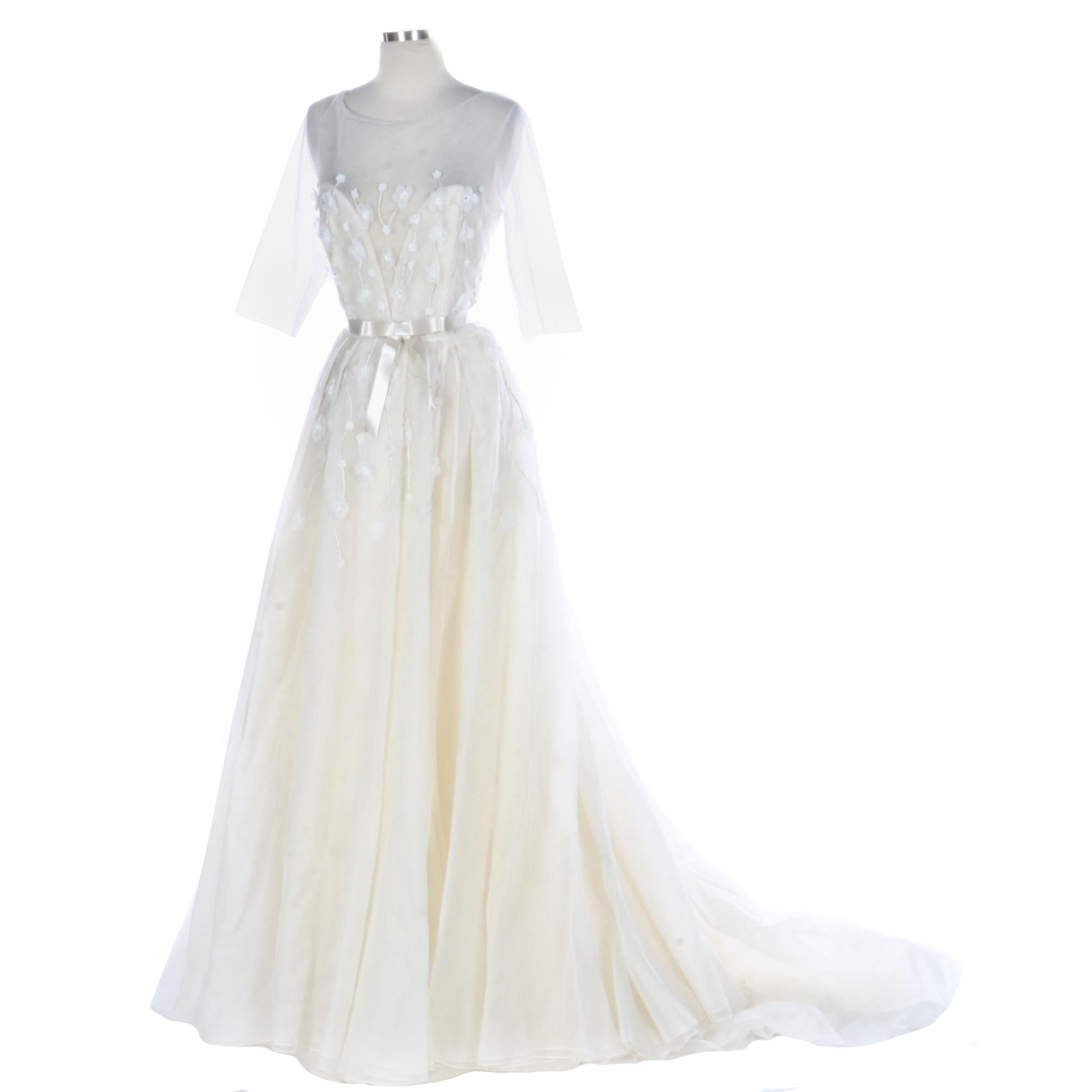 Antonio Gual for Tulle New York Altered Aria Embroidered Wedding Dress in Silk