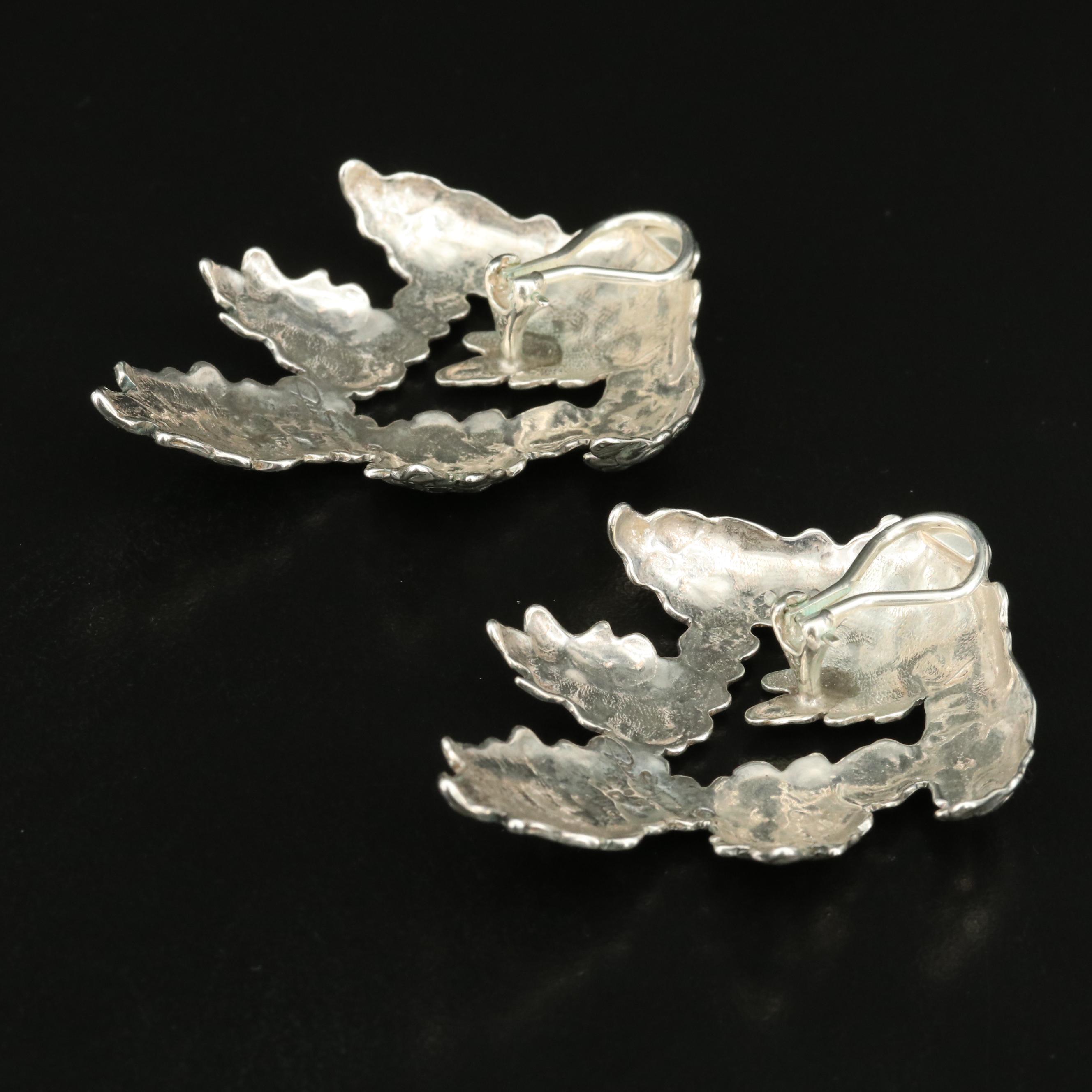 Jane Mason Sterling Stampwork Earrings