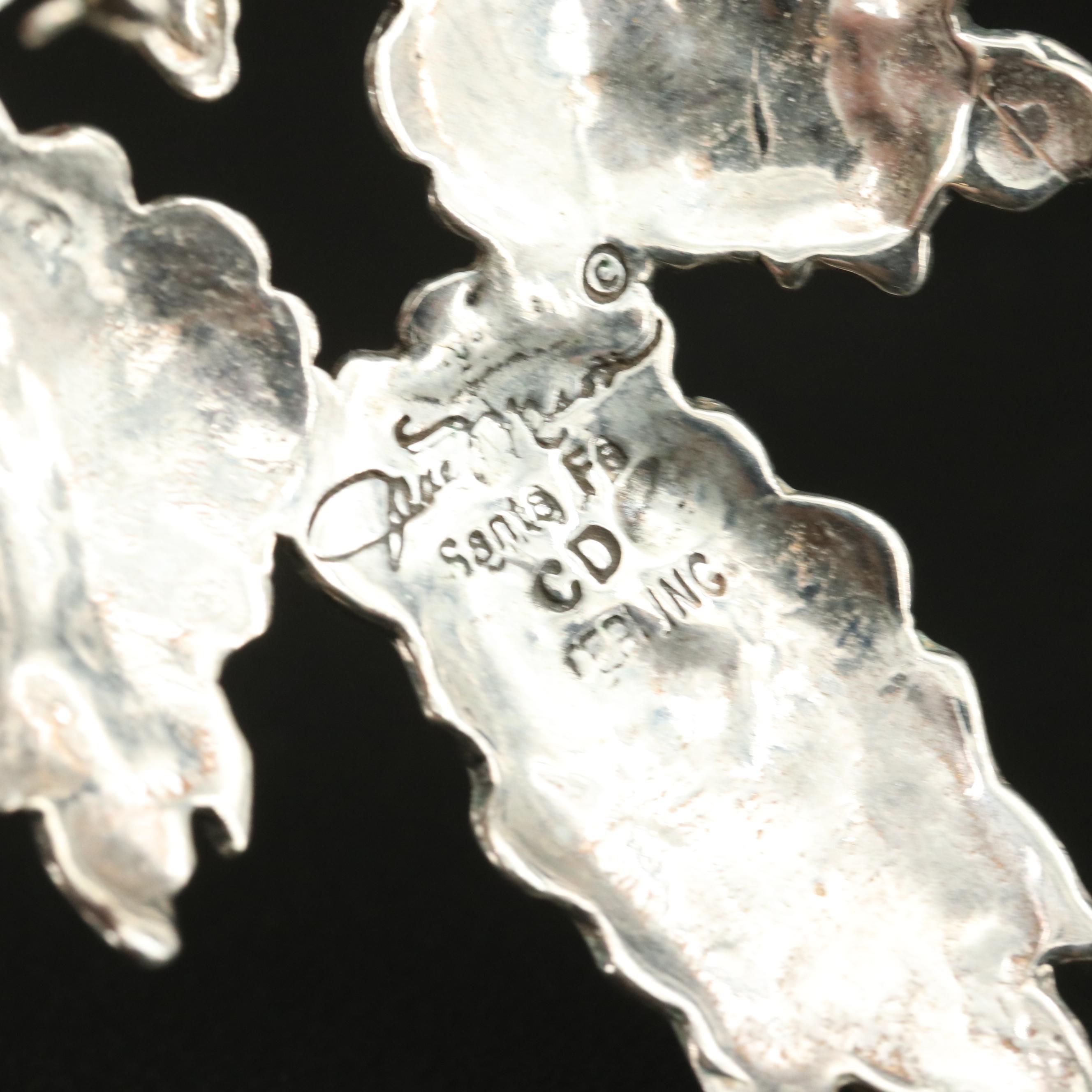 Jane Mason Sterling Stampwork Earrings