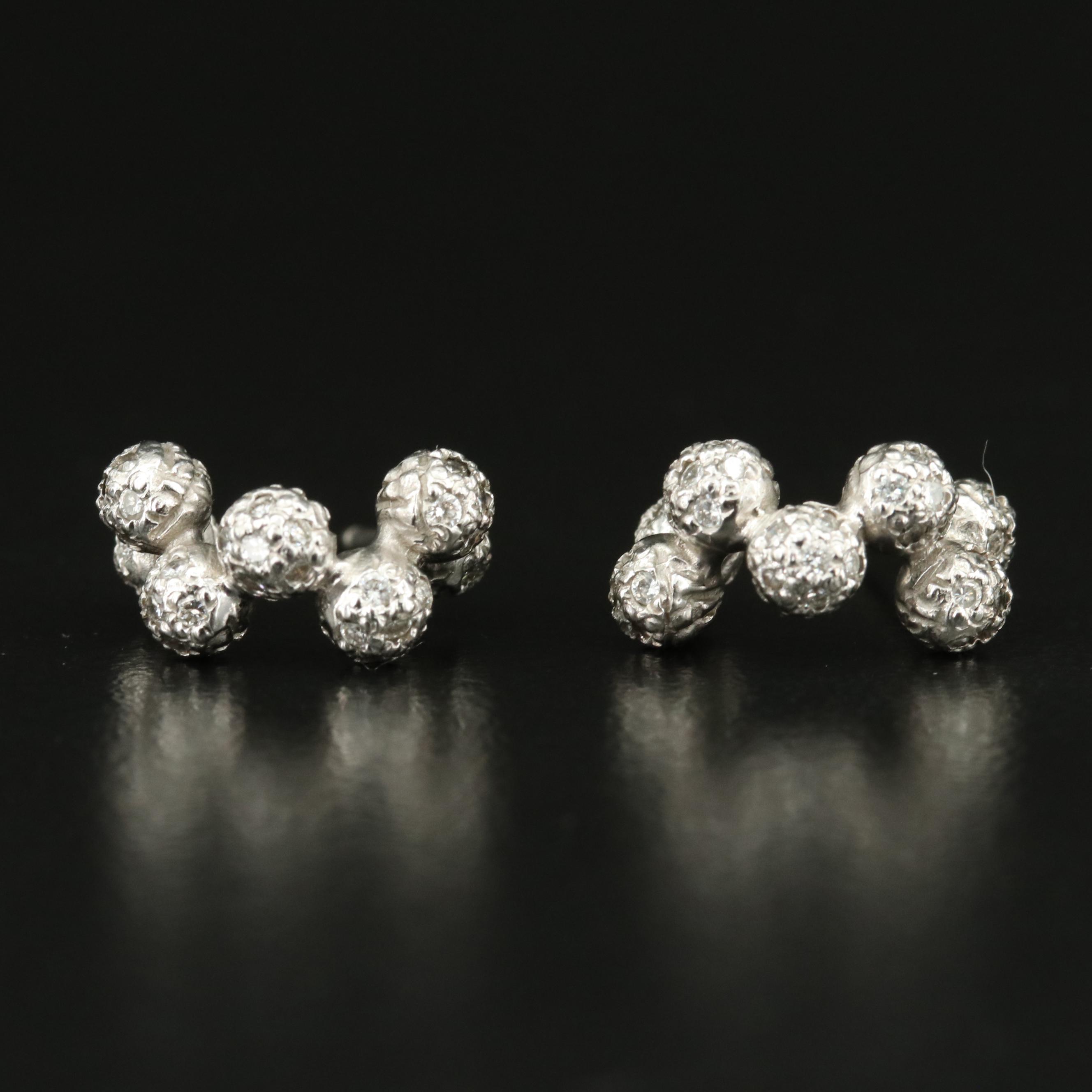 Akiyo Matsuoka 18K 0.59 CTW Diamond Bubble Hoop Earrings