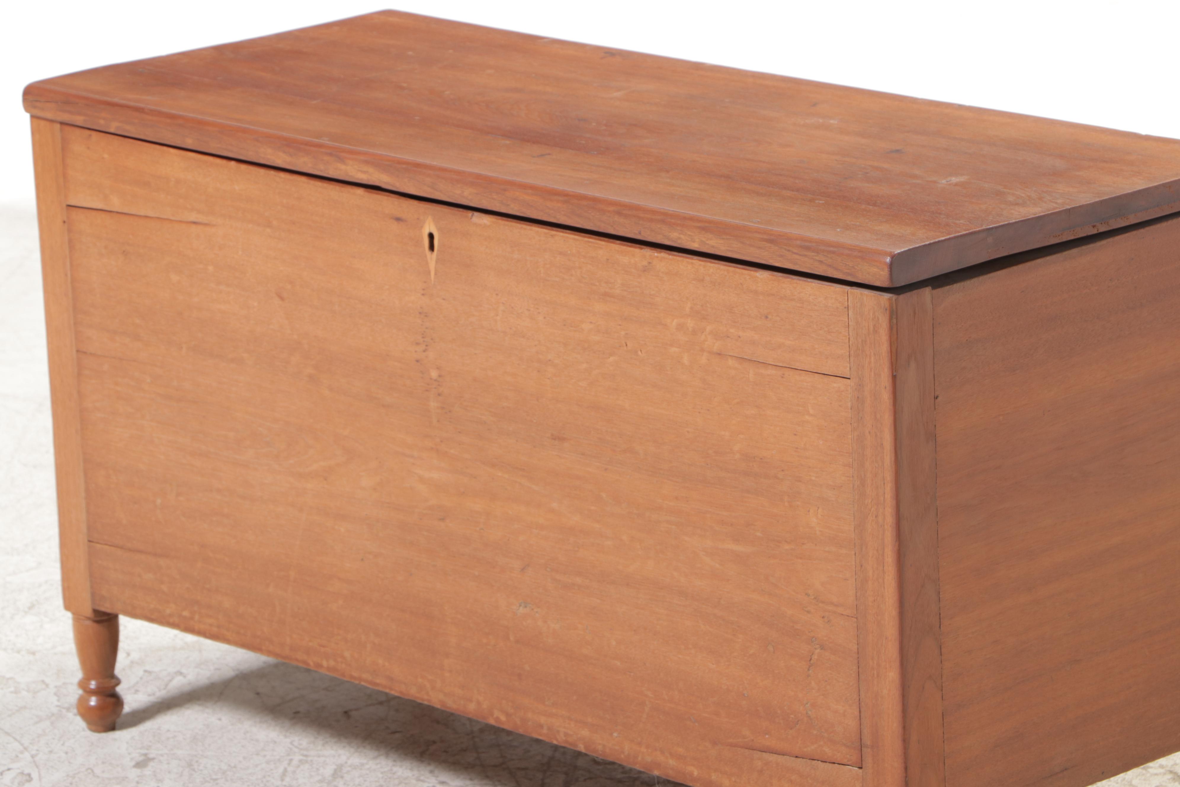 American Primitive Walnut Blanket Chest, Mid-19th Century