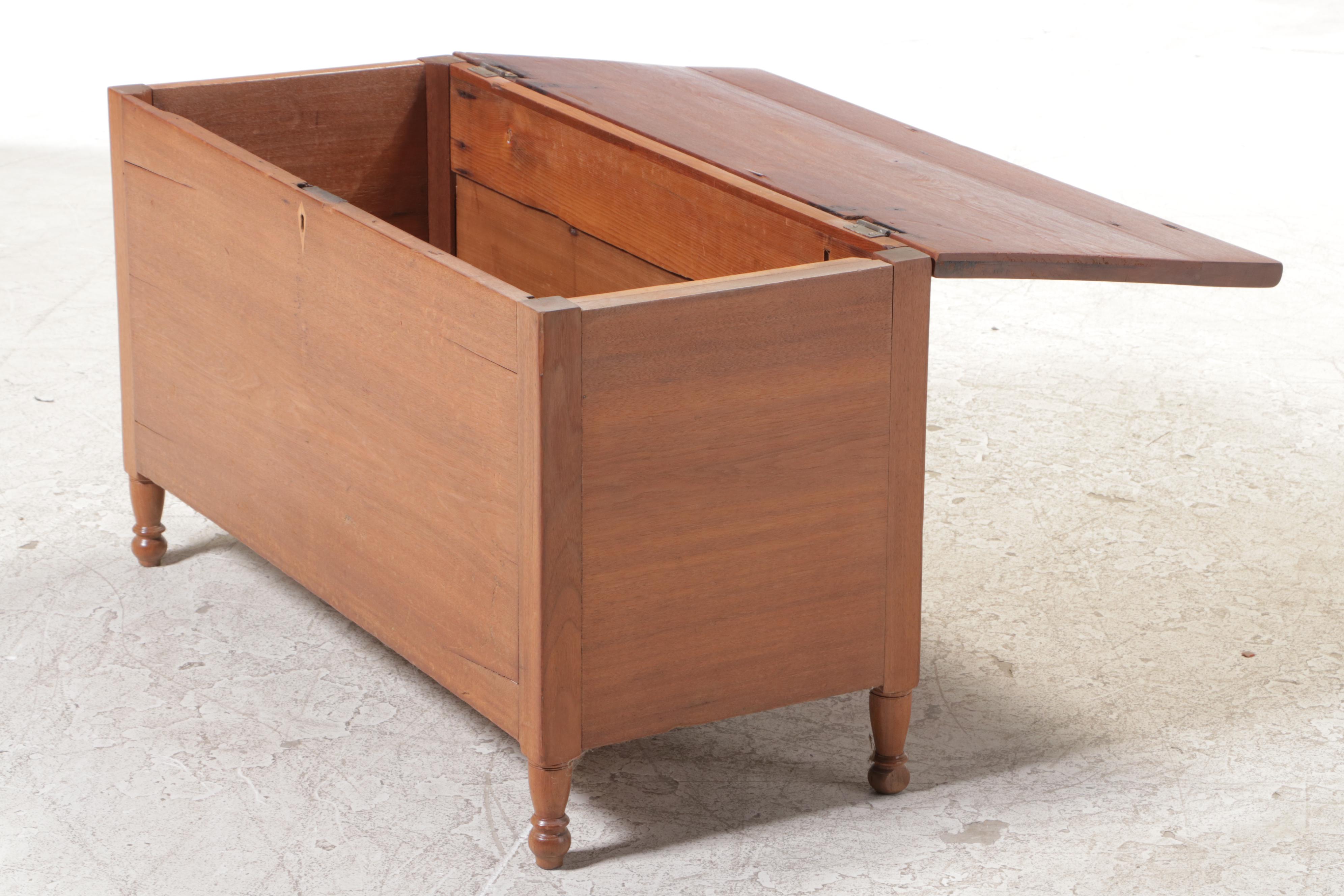 American Primitive Walnut Blanket Chest, Mid-19th Century