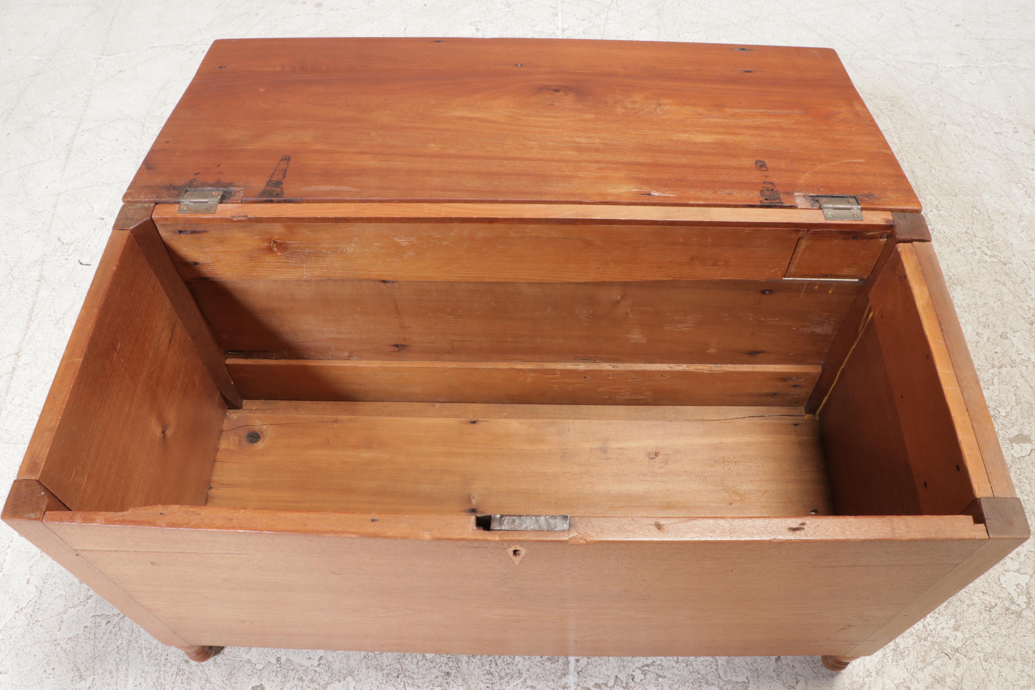 American Primitive Walnut Blanket Chest, Mid-19th Century