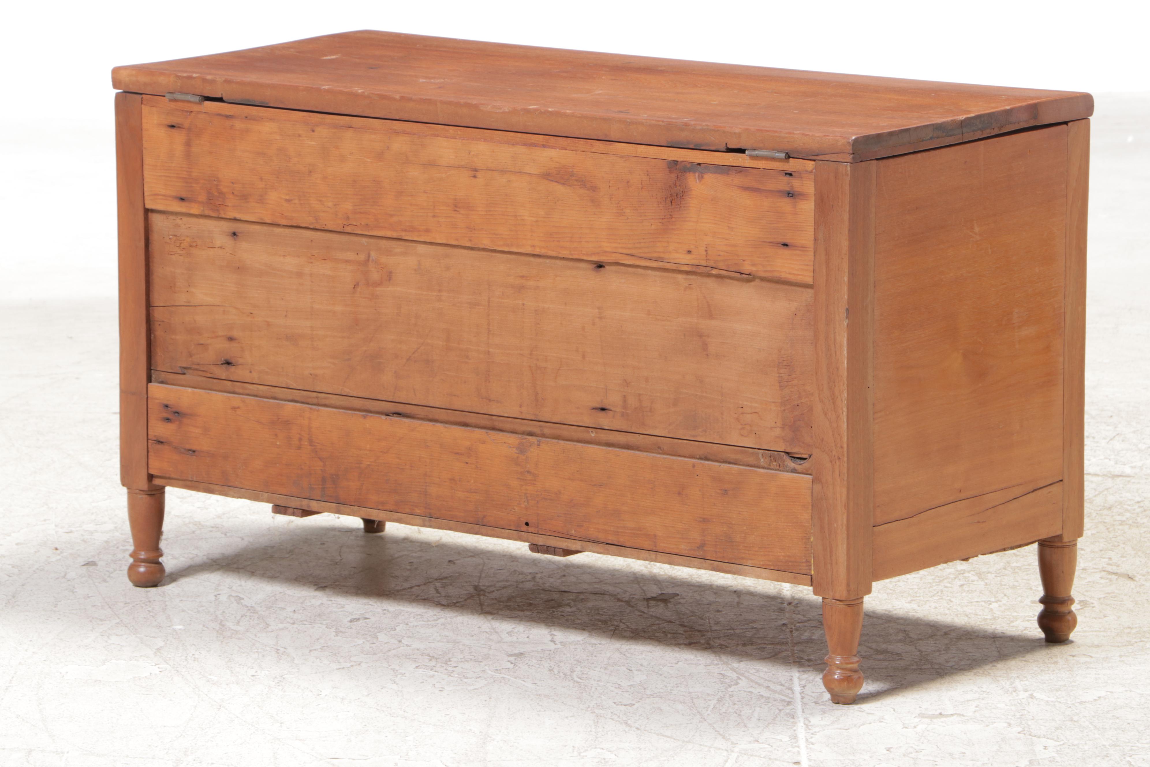 American Primitive Walnut Blanket Chest, Mid-19th Century