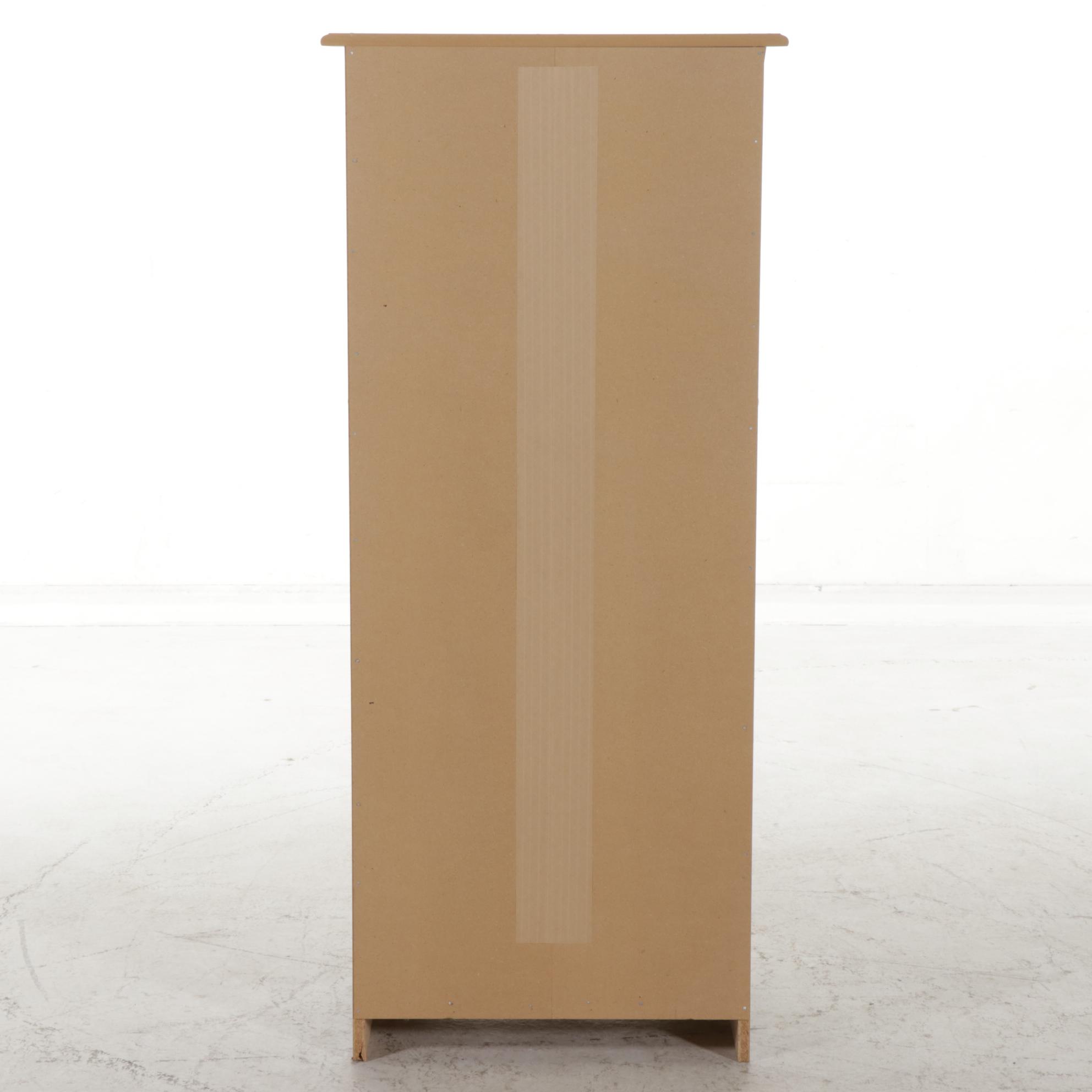 Contemporary White-Finish Tall Chest of Drawers