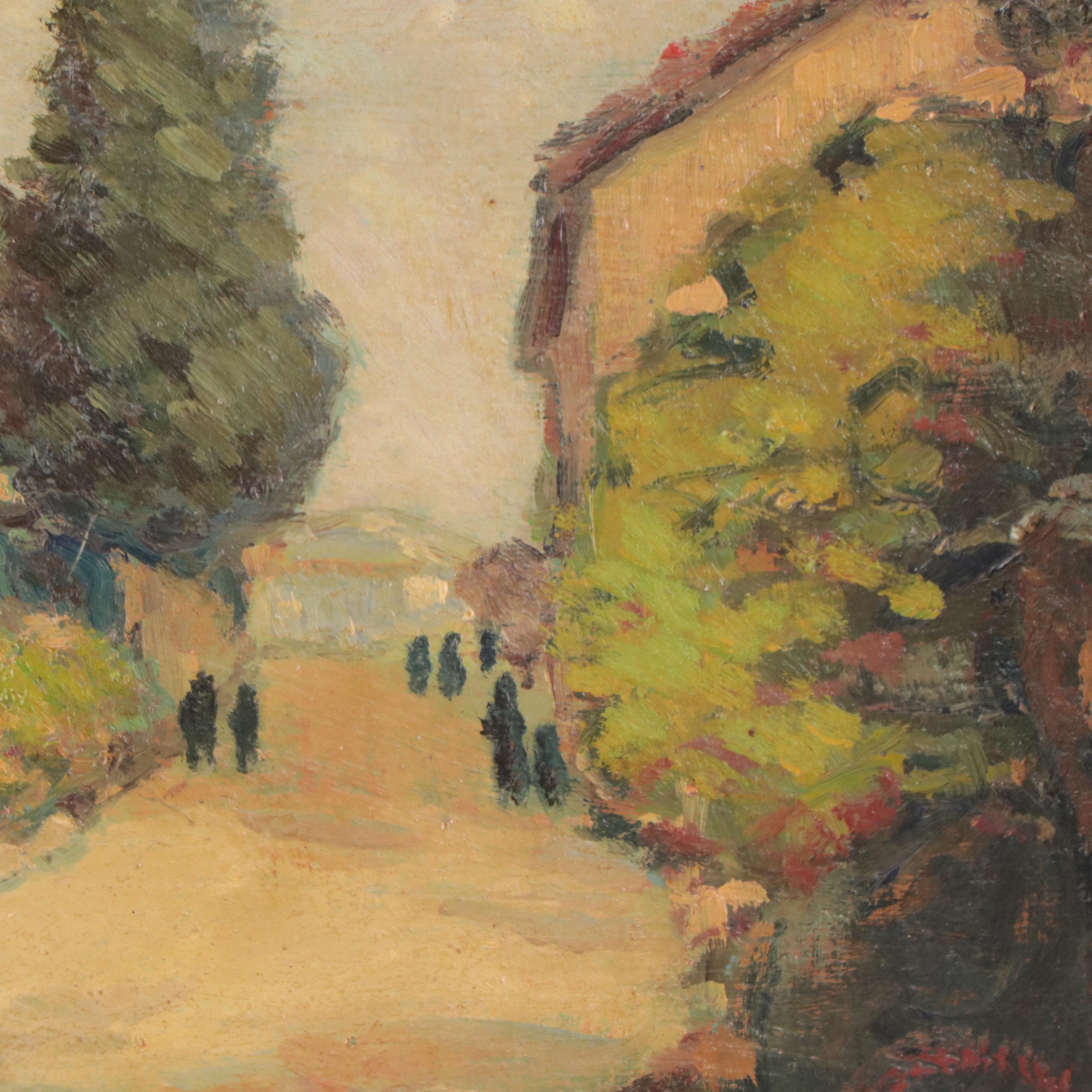 Oil Painting of Italian Street Scene