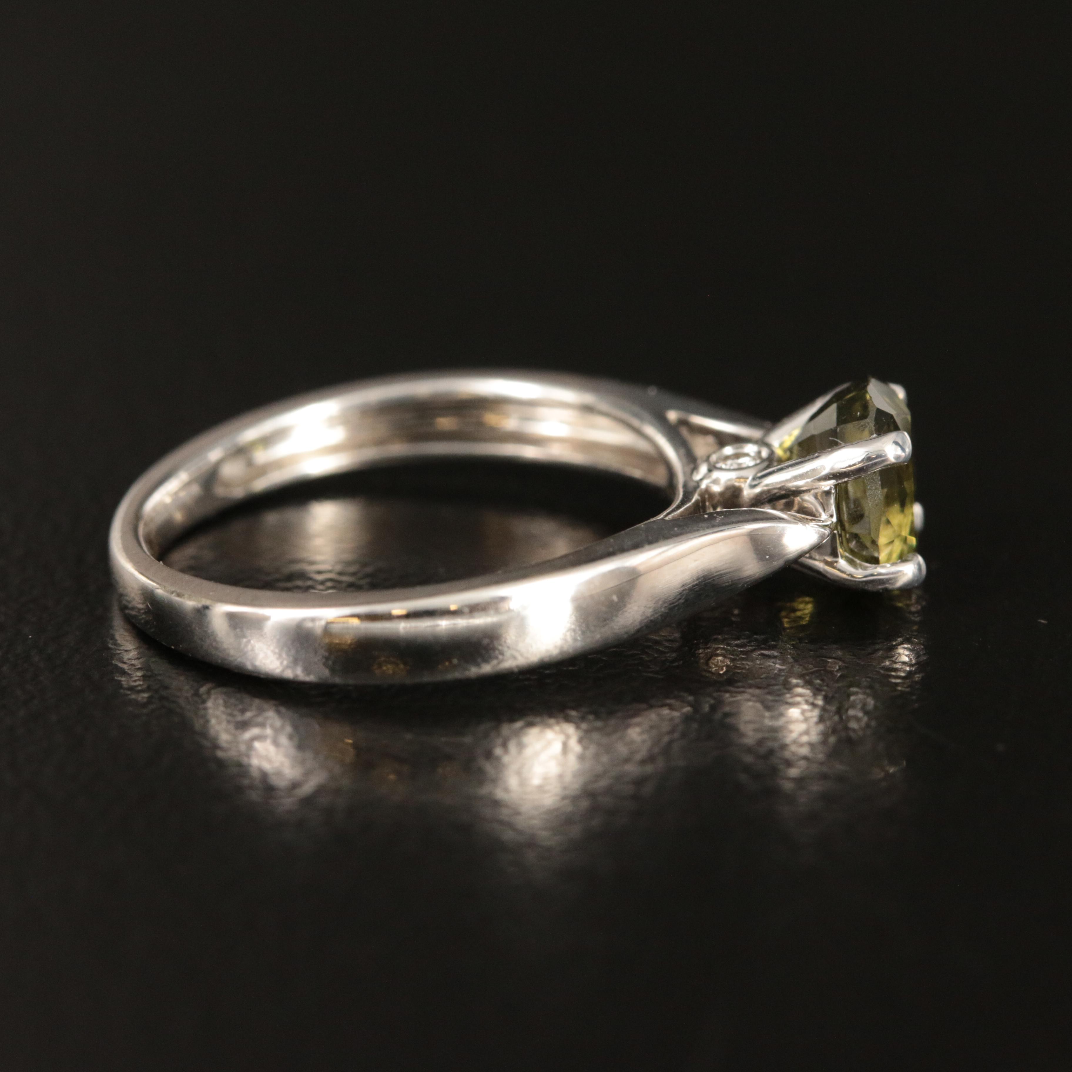 18K 1.46 CT Color-Change Sapphire and Diamond Ring with GIA Report