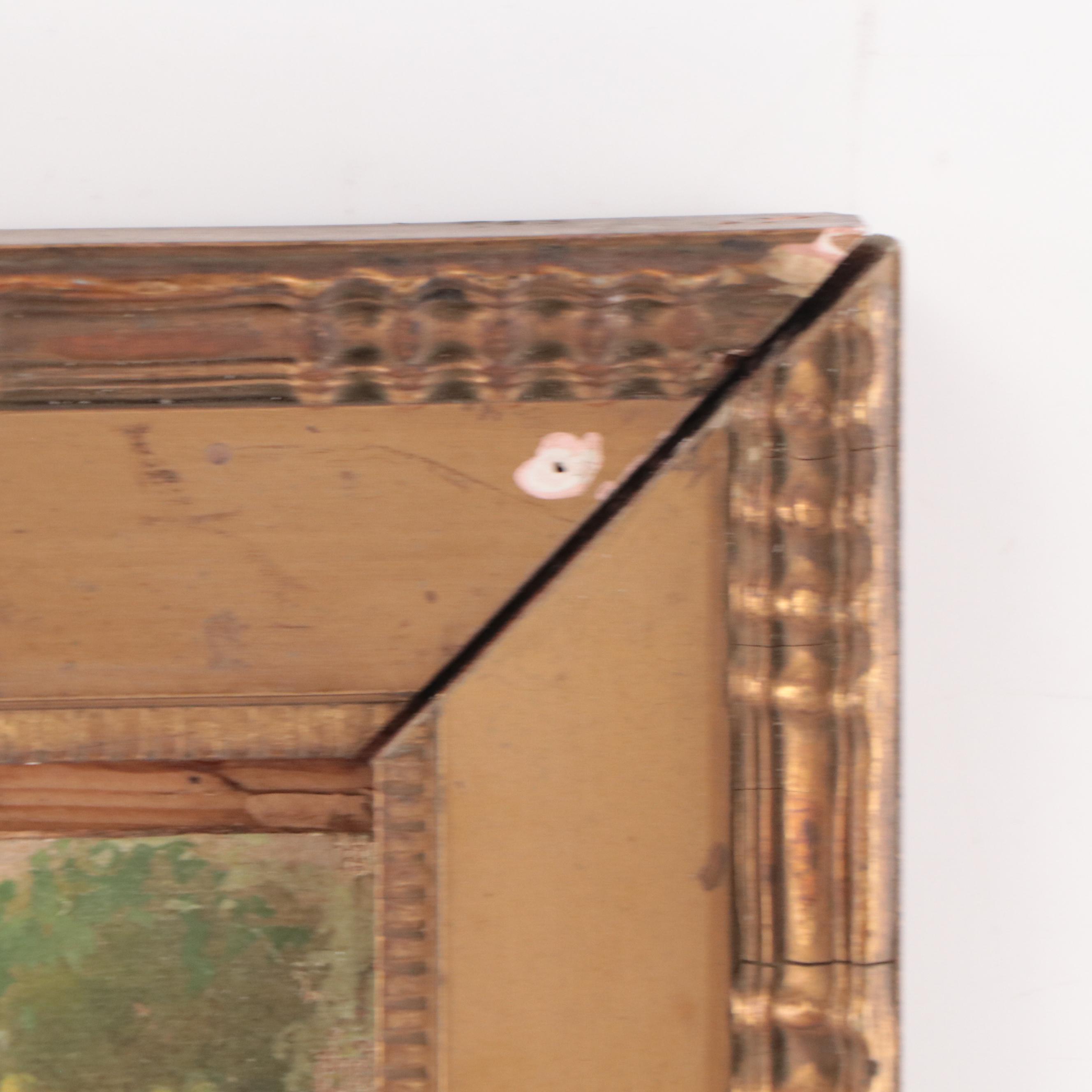 Oil Painting of Cows in Alpine Landscape