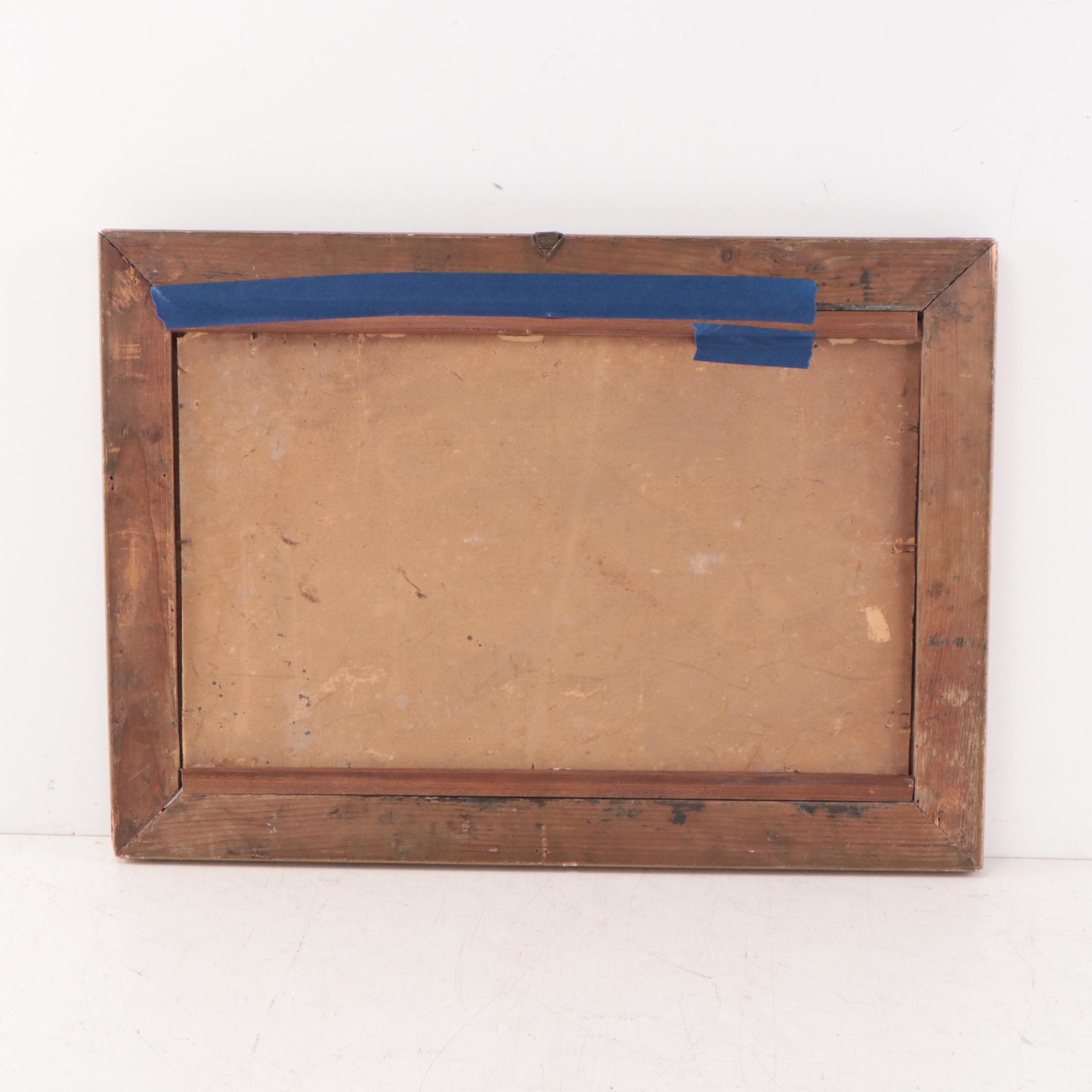 Oil Painting of Cows in Alpine Landscape