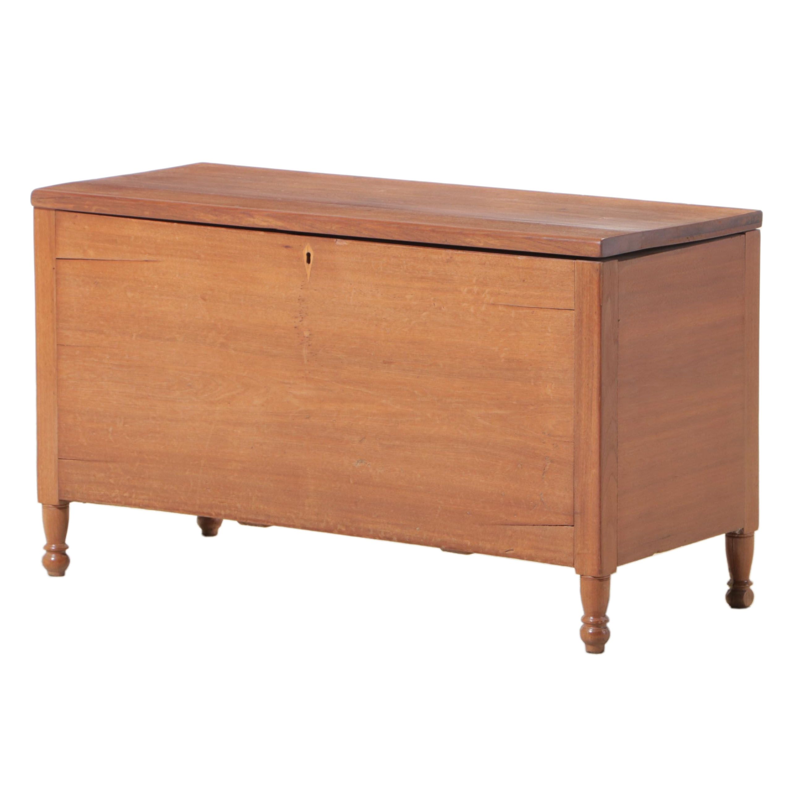 American Primitive Walnut Blanket Chest, Mid-19th Century