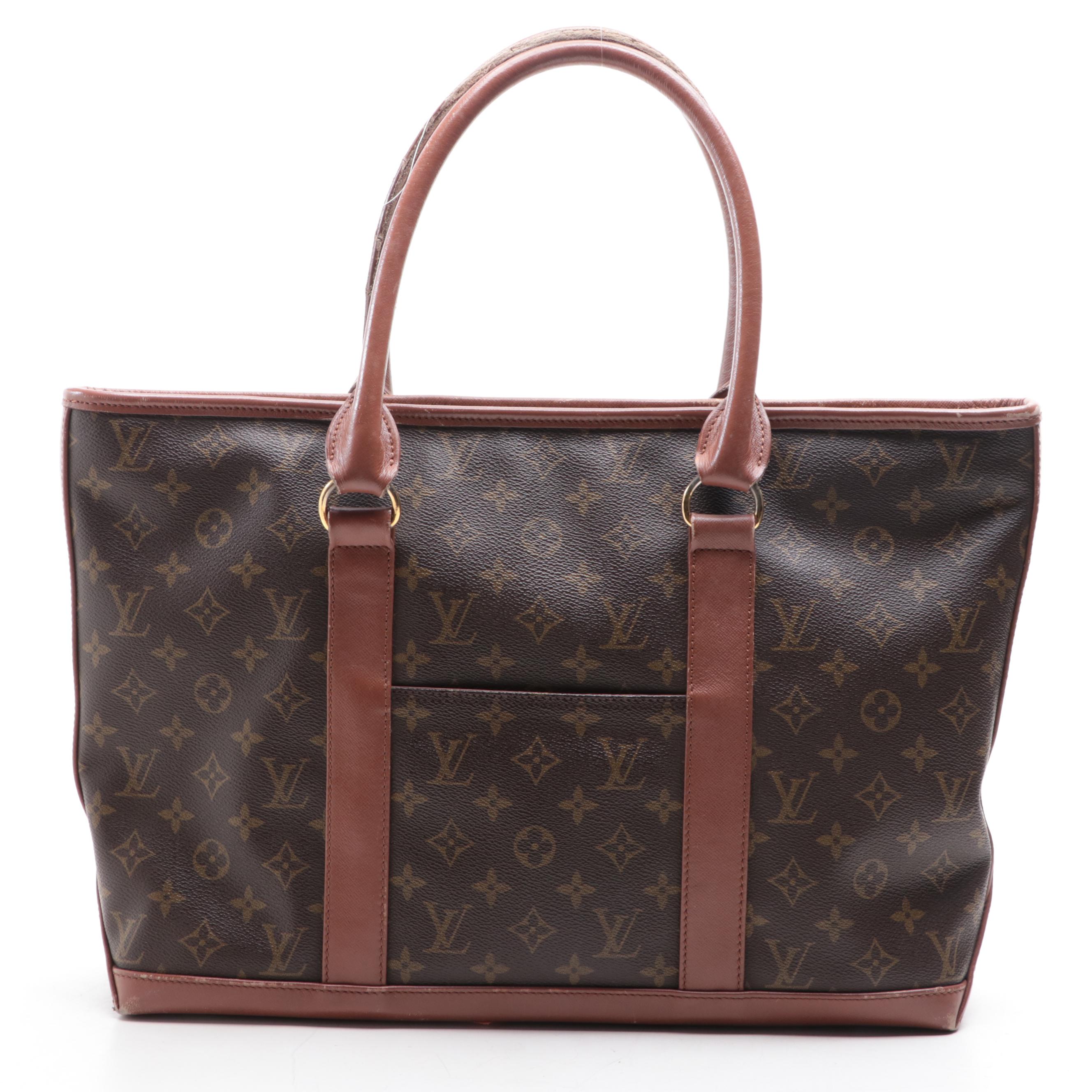 Louis Vuitton Sac Weekend PM Tote in Monogram Canvas and Leather