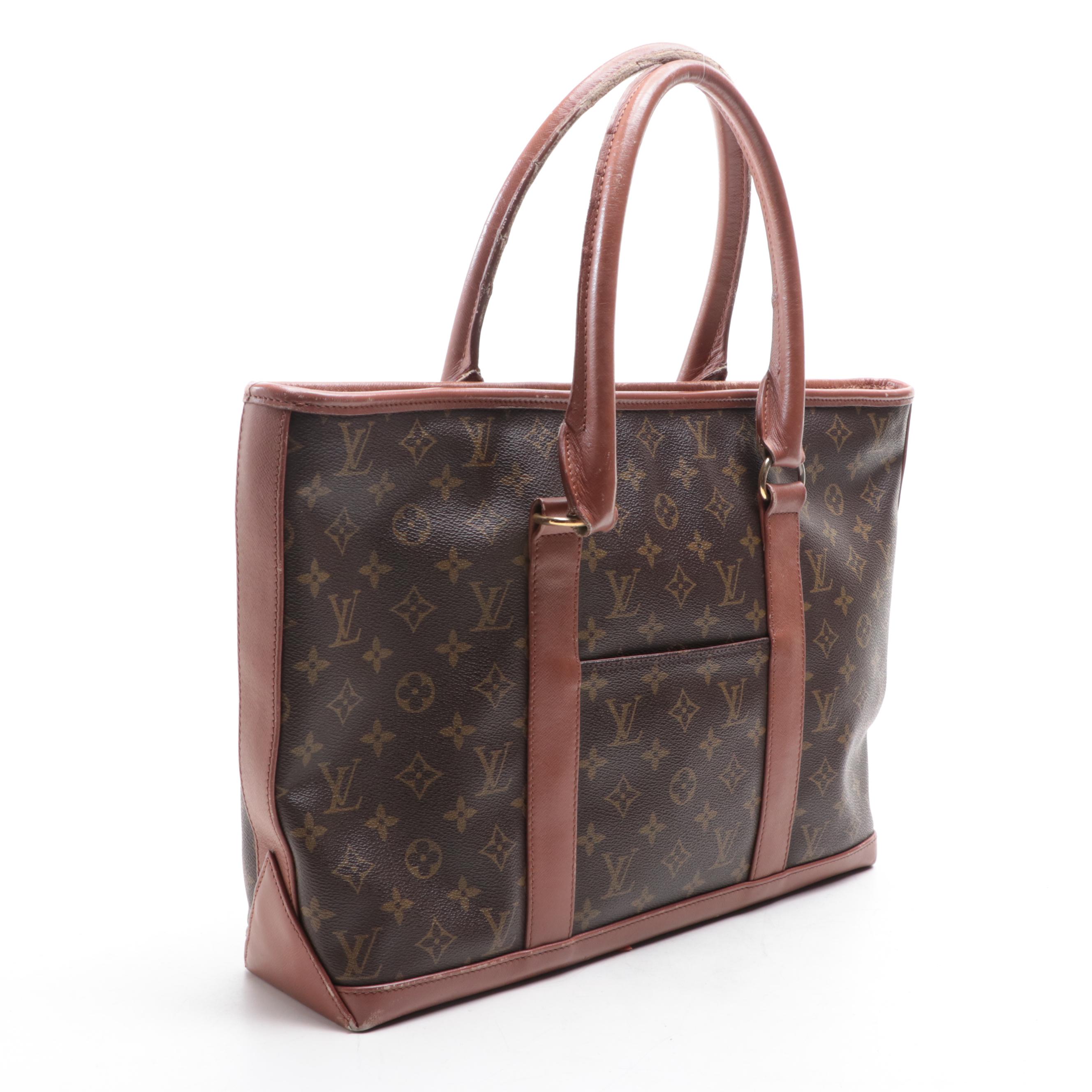 Louis Vuitton Sac Weekend PM Tote in Monogram Canvas and Leather