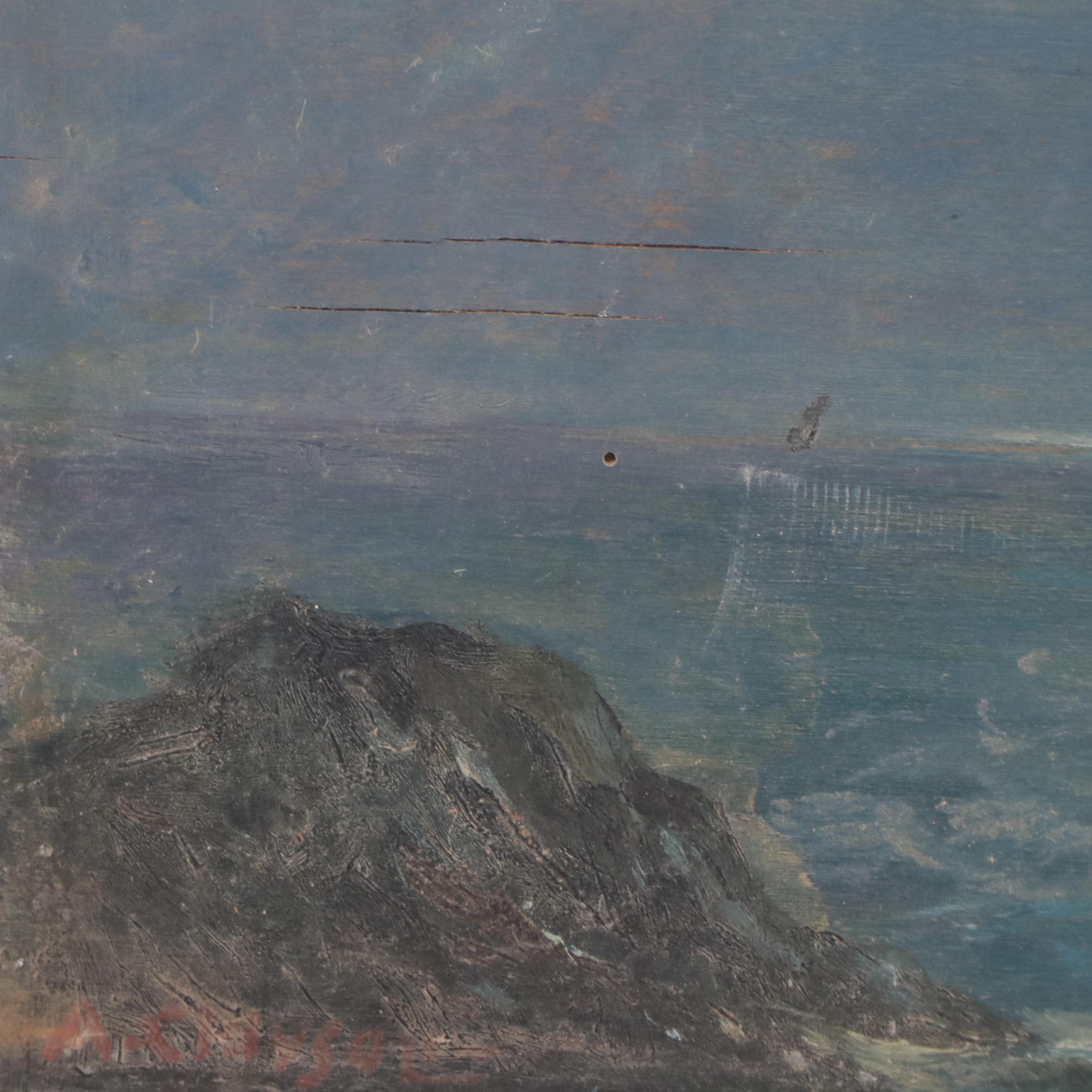 Oil Painting of Coastal Scene