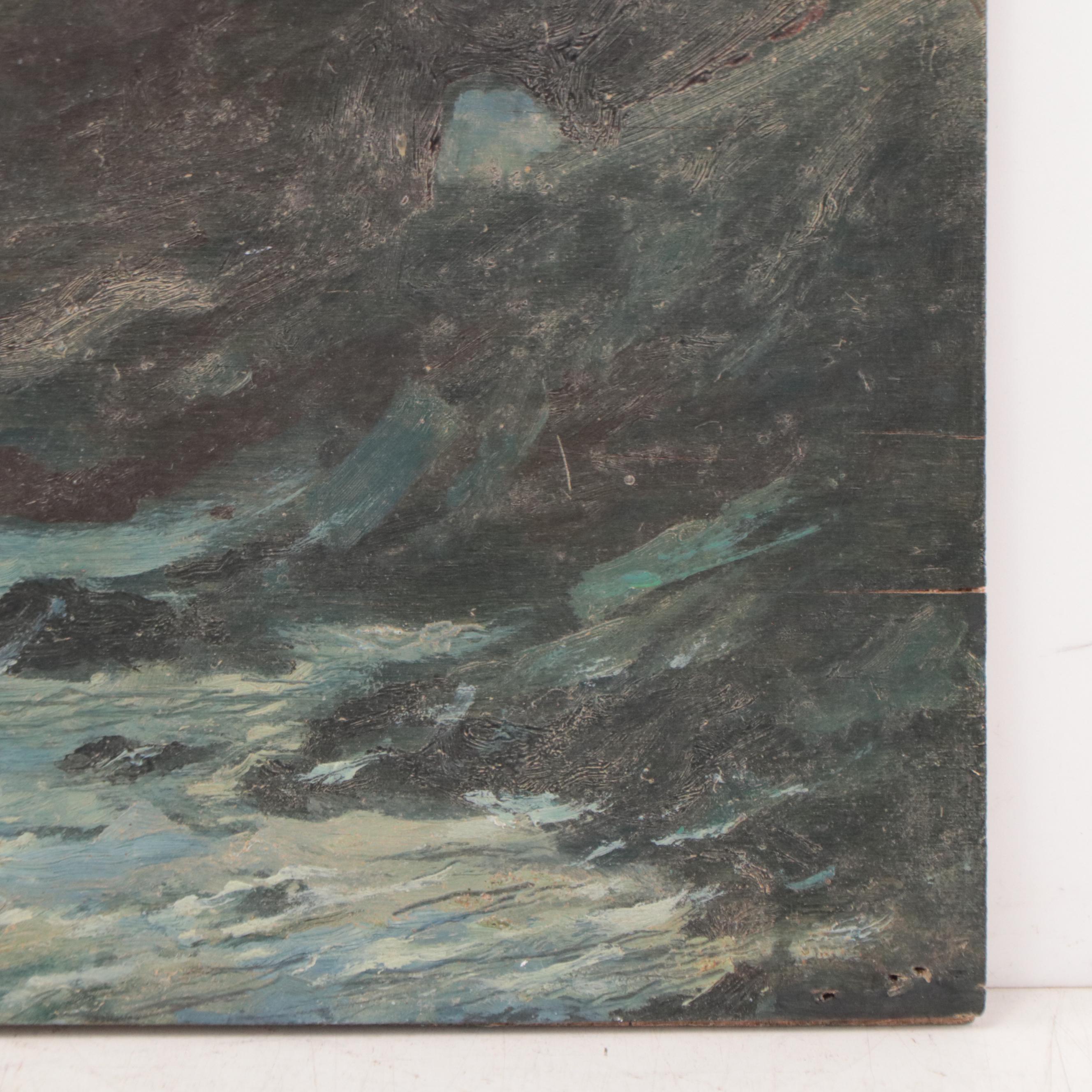 Oil Painting of Coastal Scene