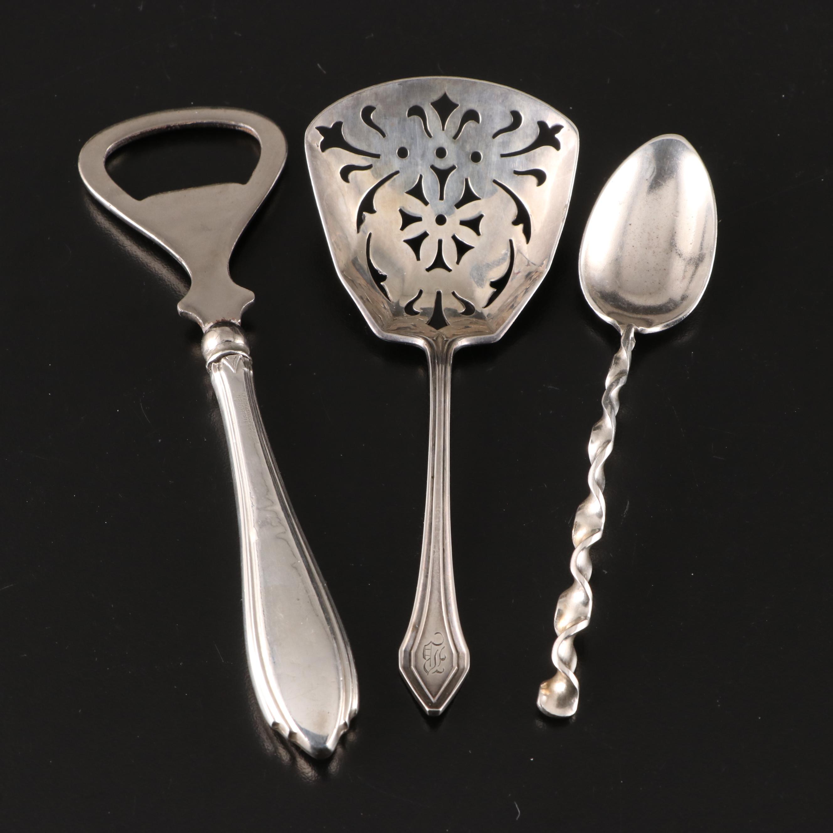 Gorham Sterling Silver Flatware with Sterling and Silver Plate Serving Utensils