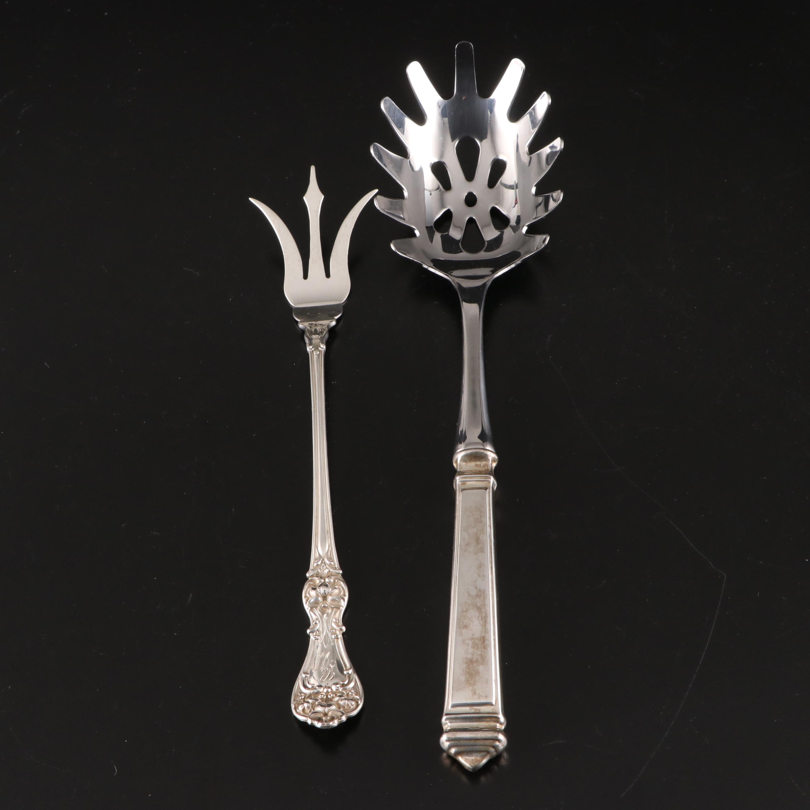 Gorham Sterling Silver Flatware with Sterling and Silver Plate Serving Utensils