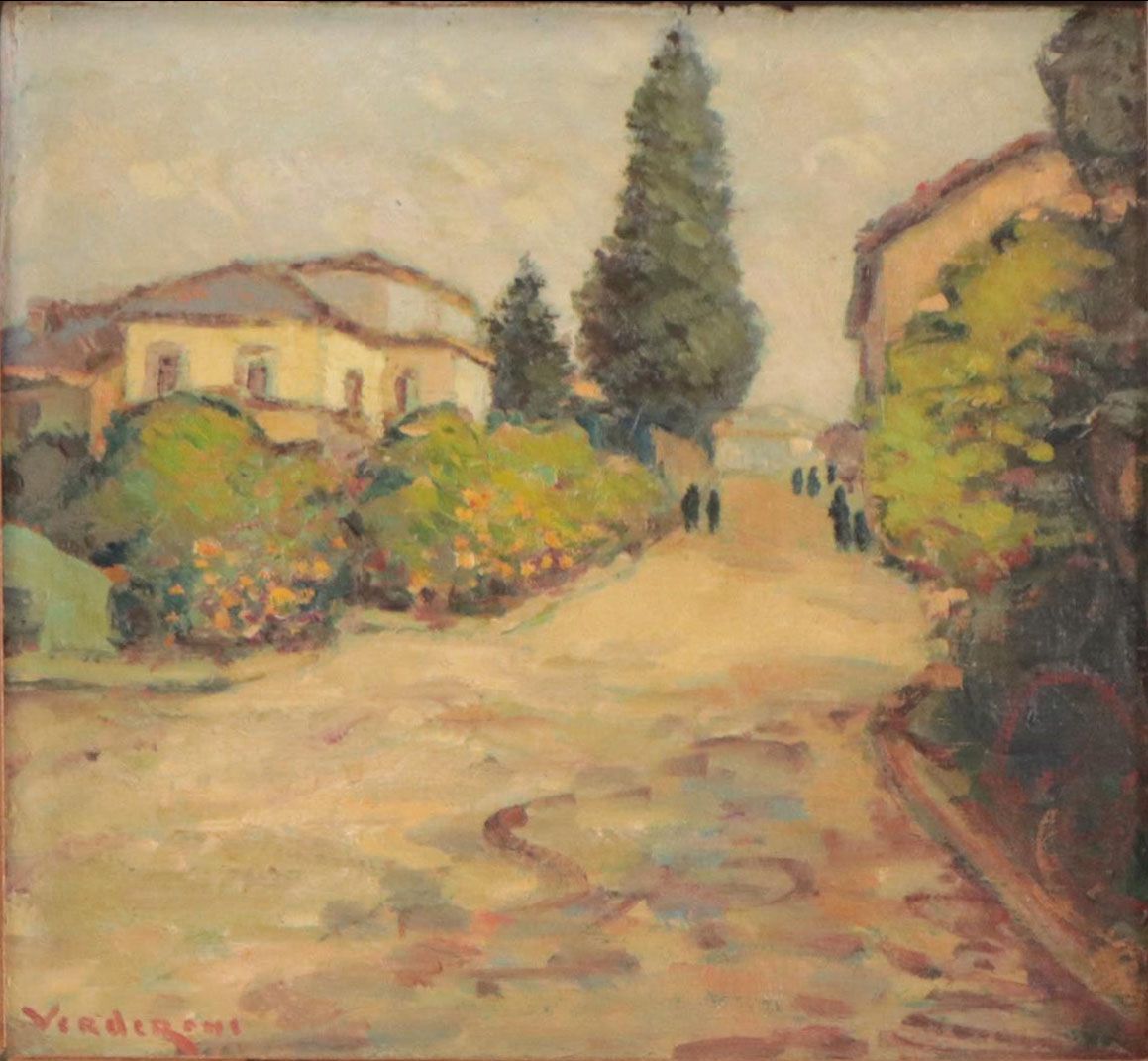 Oil Painting of Italian Street Scene