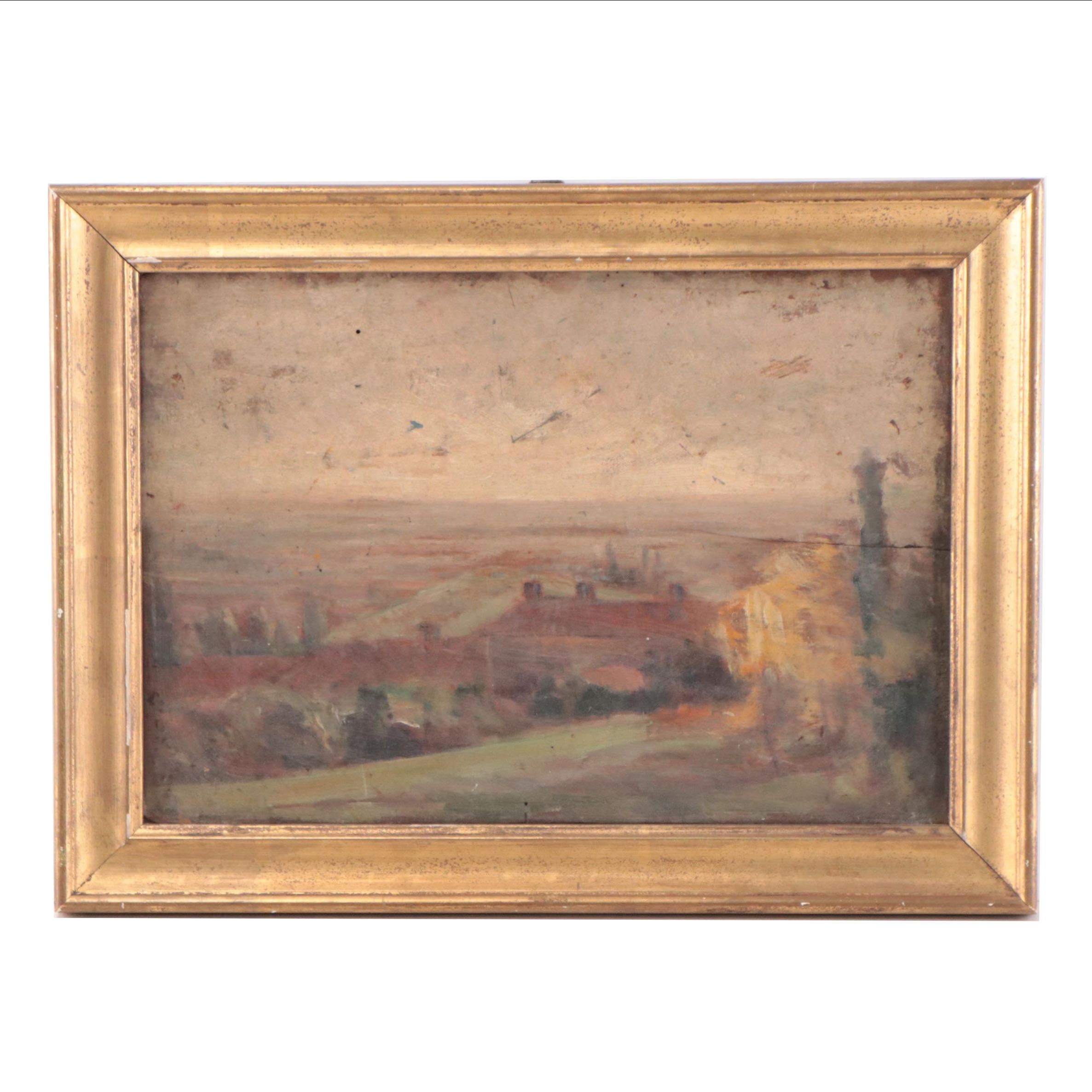 Oil Painting of Rural Landscape