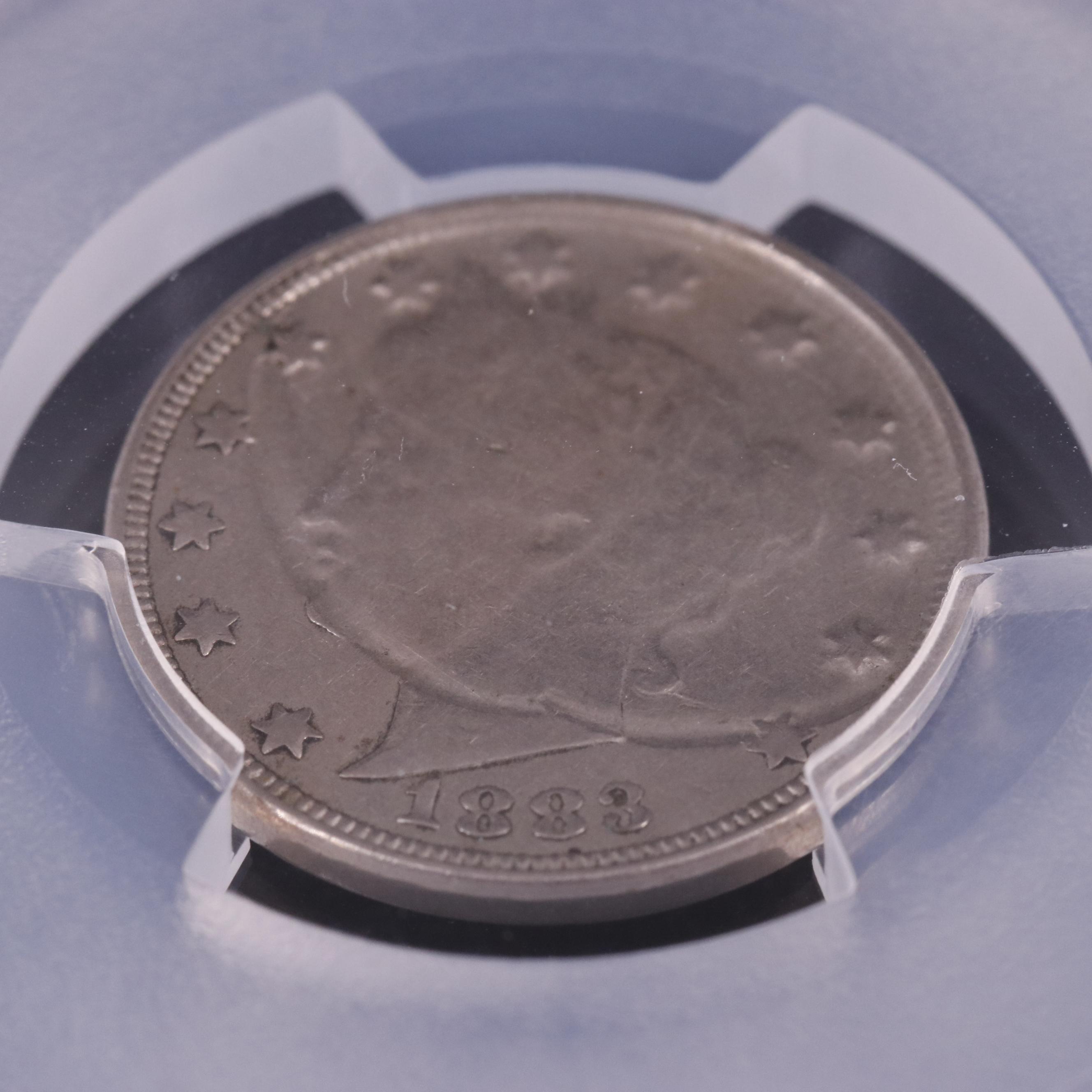 PCGS Graded XF45 1883 Liberty Head "V" Nickel Mint Error