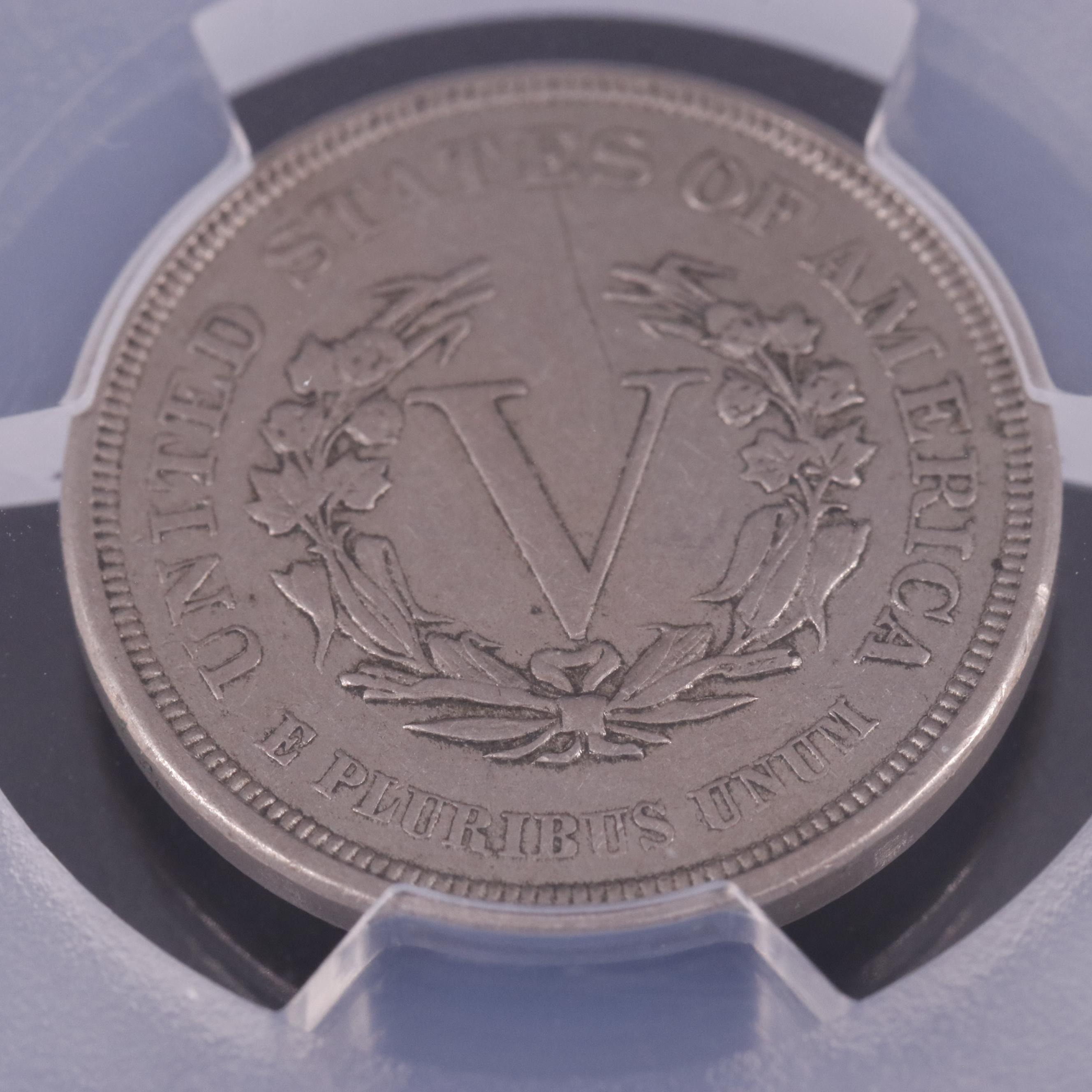 PCGS Graded XF45 1883 Liberty Head "V" Nickel Mint Error