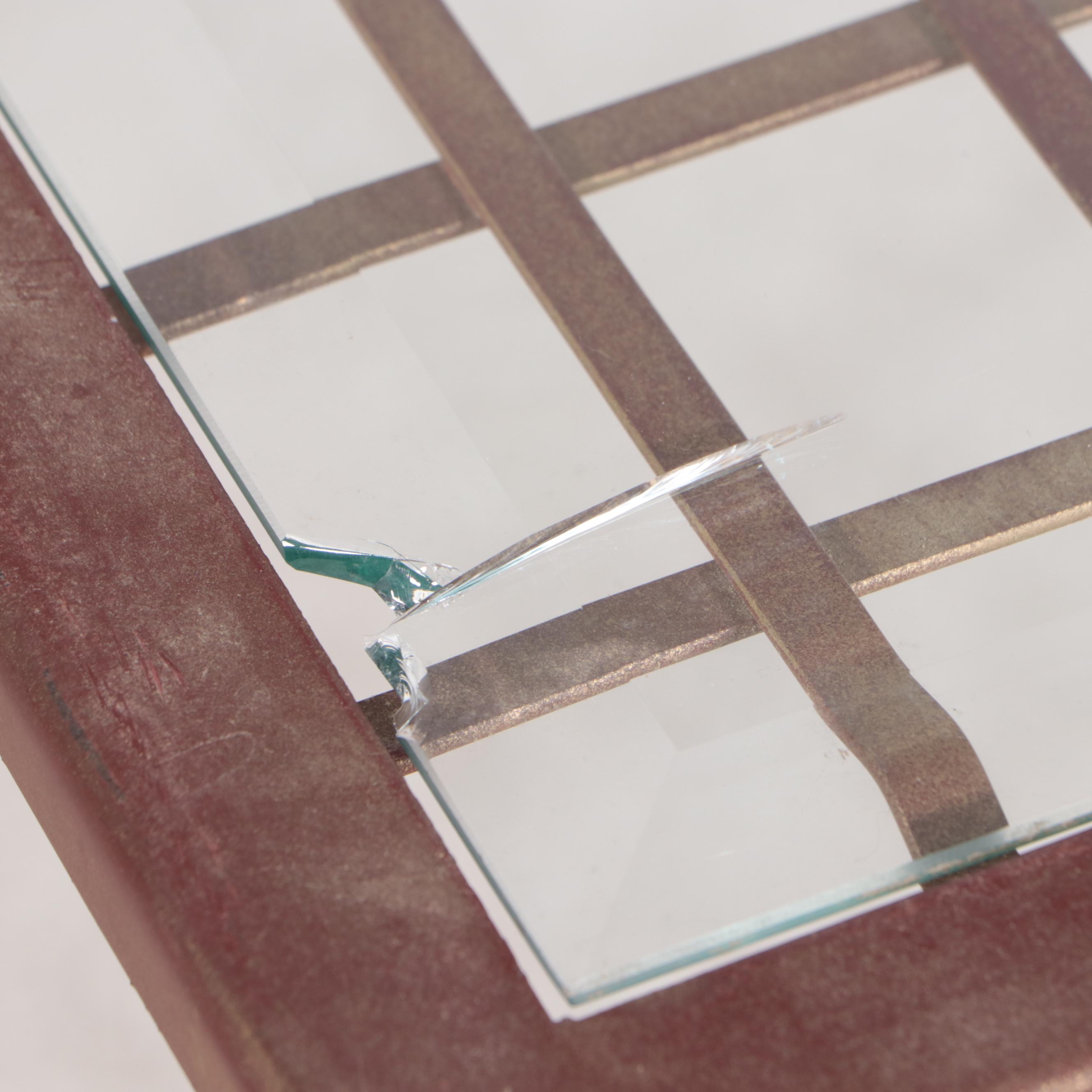 Metal and Glass Console Table, Pedestal and Coffee Table