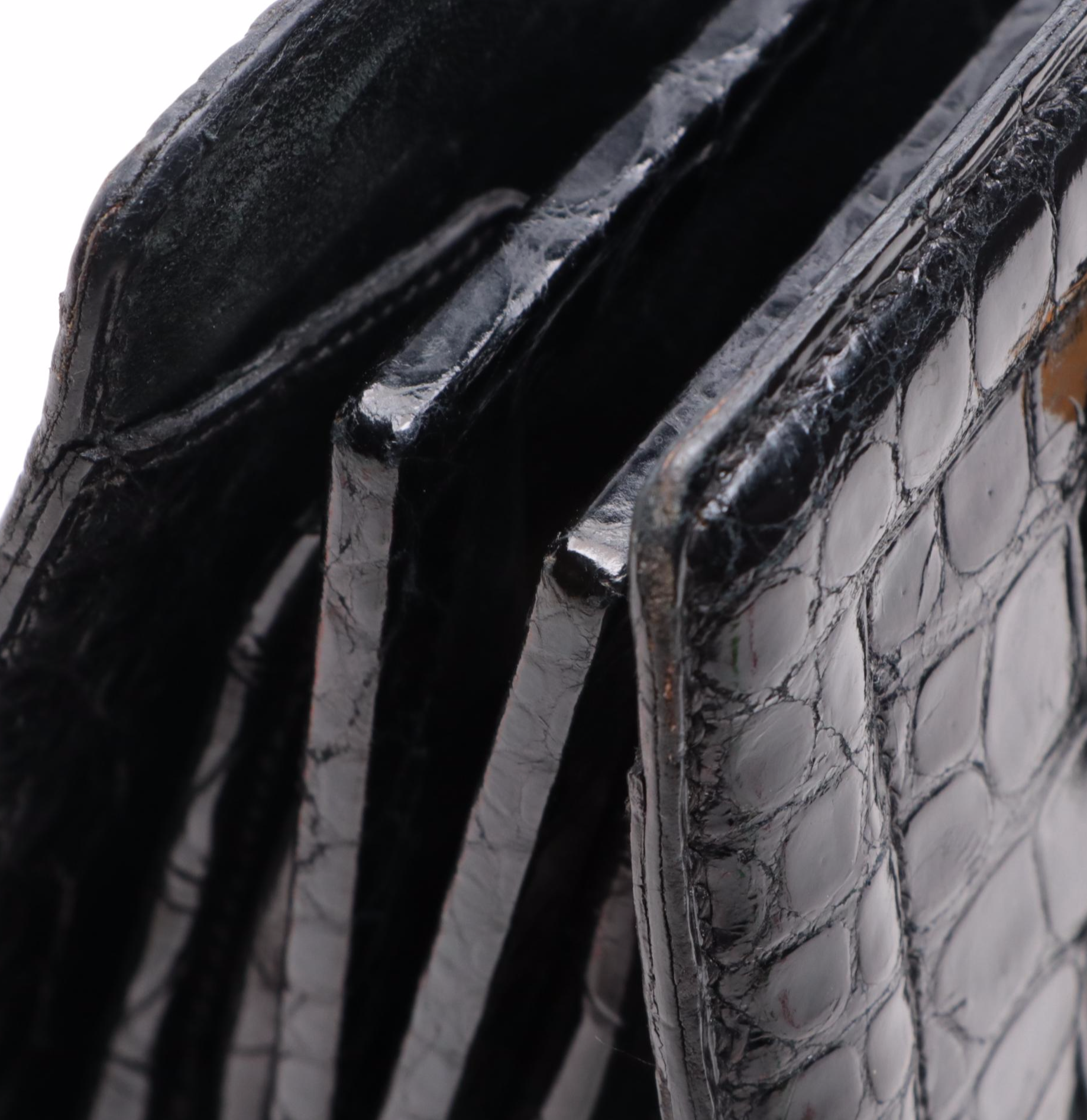 Hermès Pullman Handbag in Noir Lisse Crocodile Porosus, circa 1960