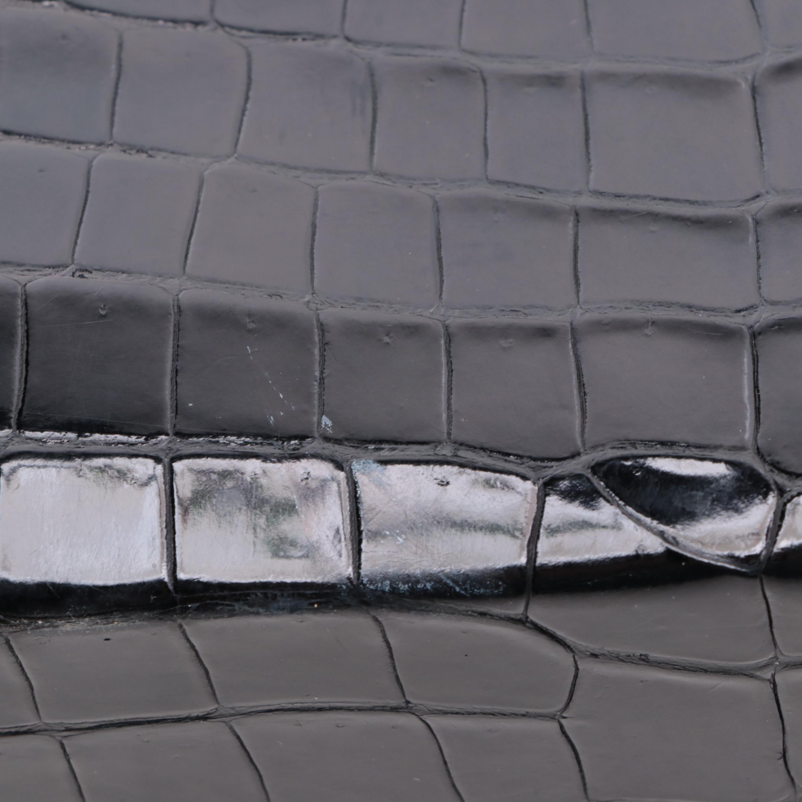 Hermès Pullman Handbag in Noir Lisse Crocodile Porosus, circa 1960