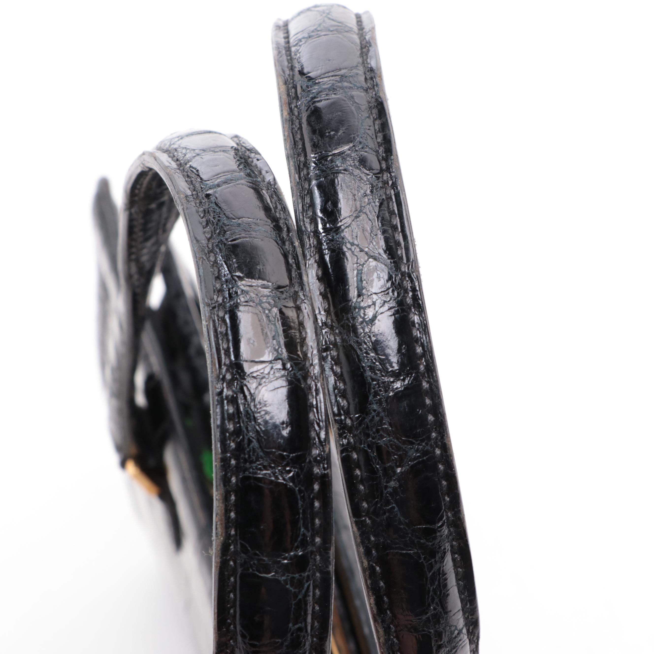 Hermès Pullman Handbag in Noir Lisse Crocodile Porosus, circa 1960