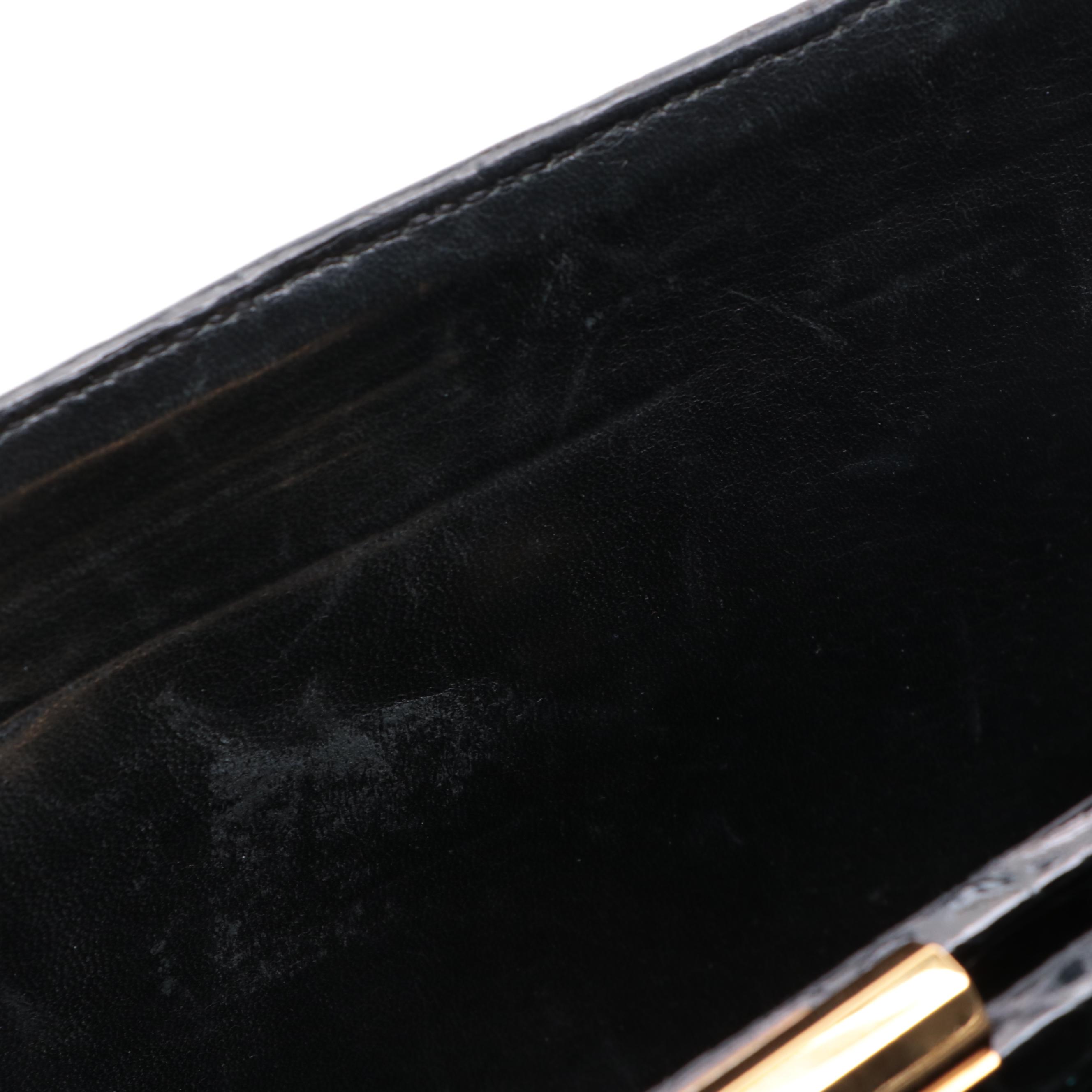 Hermès Pullman Handbag in Noir Lisse Crocodile Porosus, circa 1960