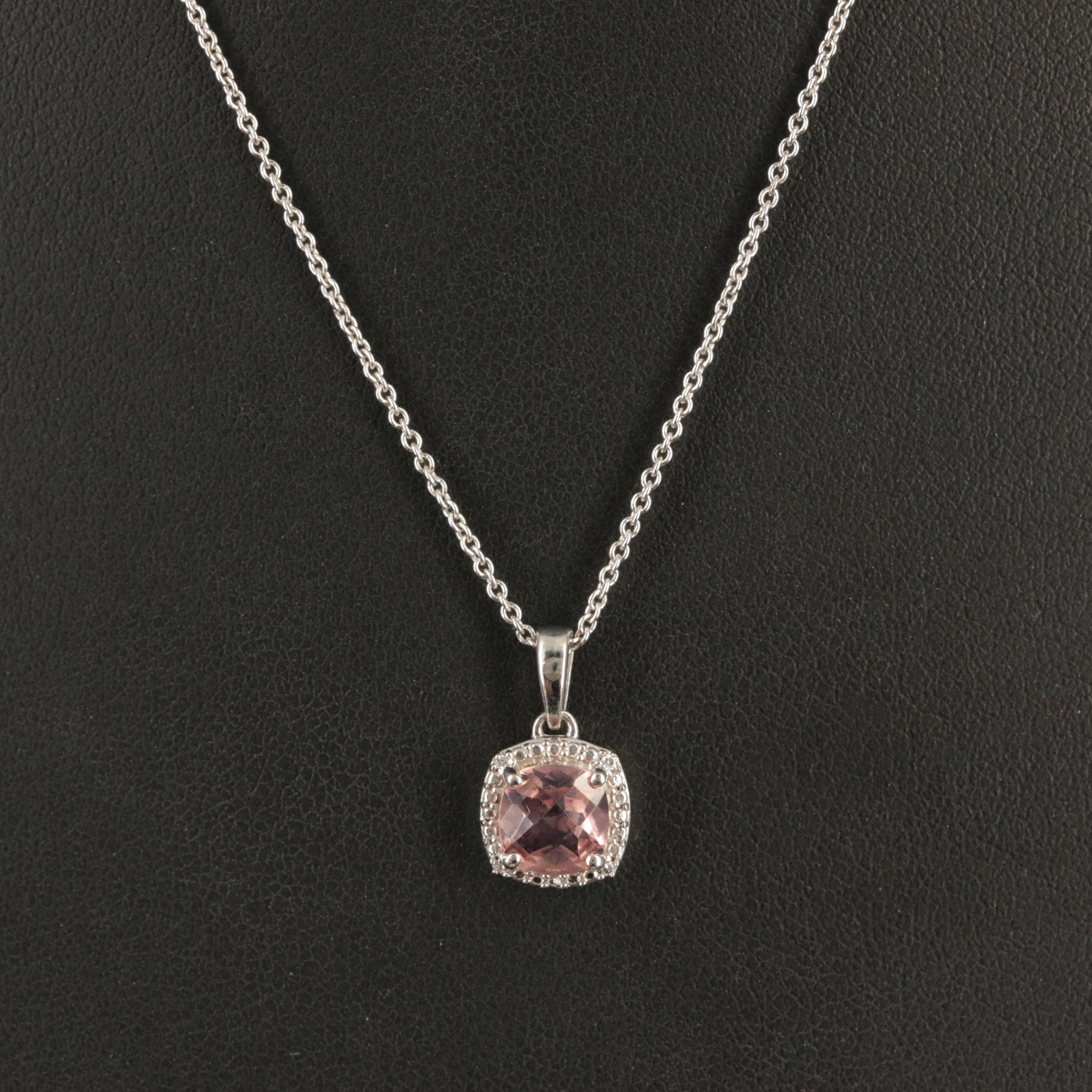 Sterling Cubic Zirconia Pendant Necklace