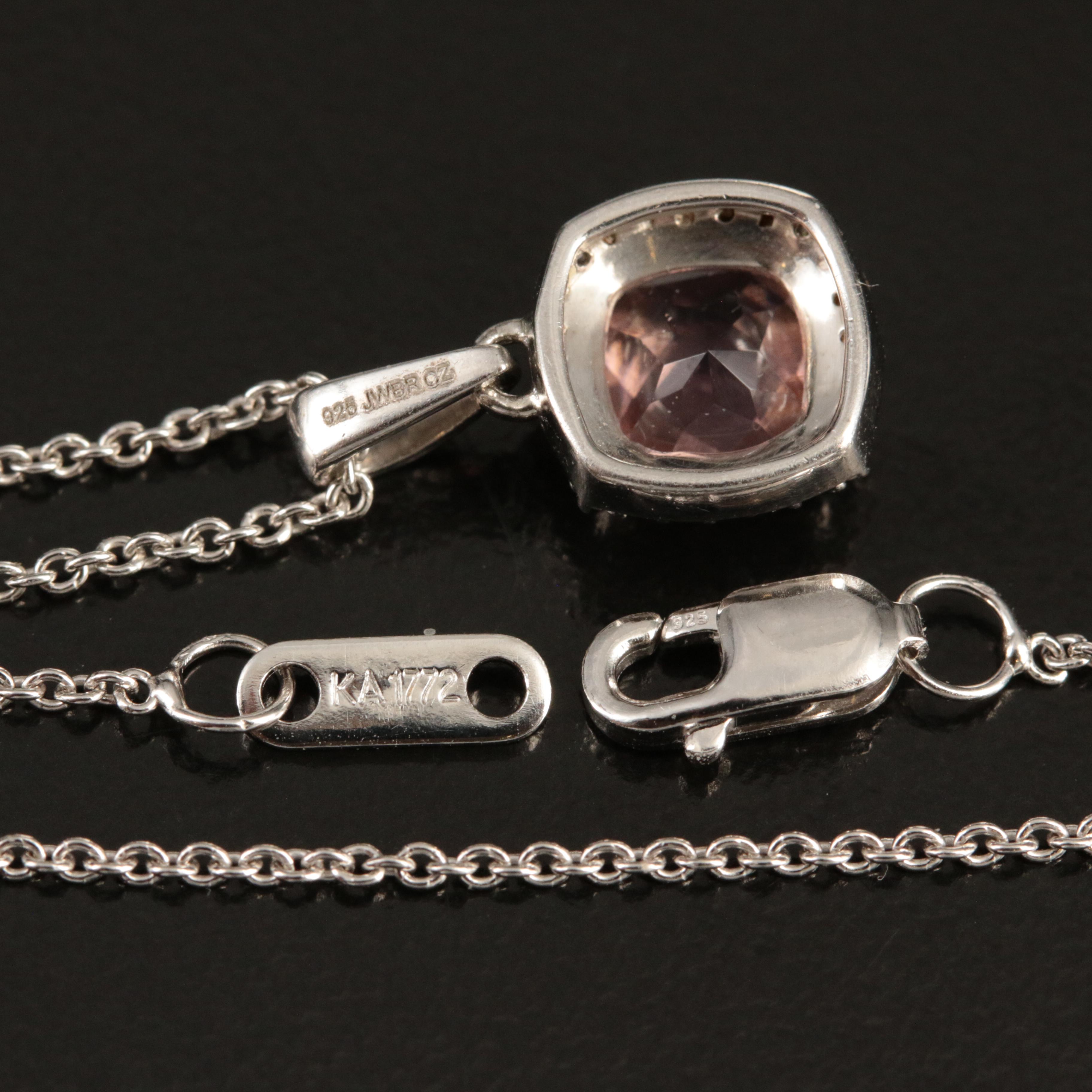 Sterling Cubic Zirconia Pendant Necklace