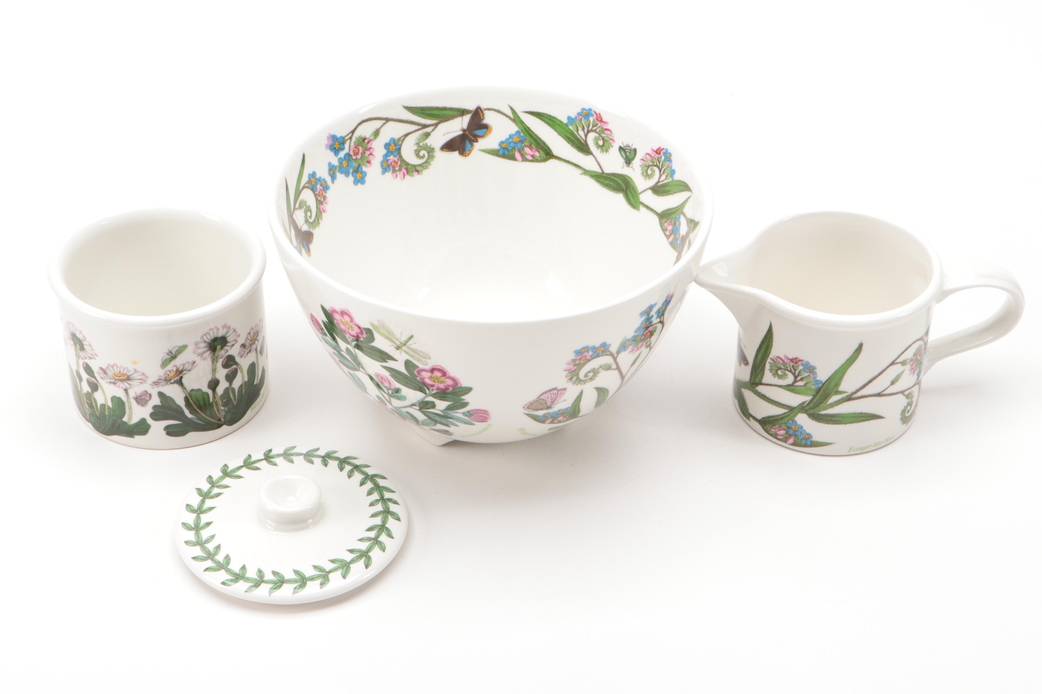 Portmeirion "Botanic Garden" Ceramic Table Accessories, Late 20th Century