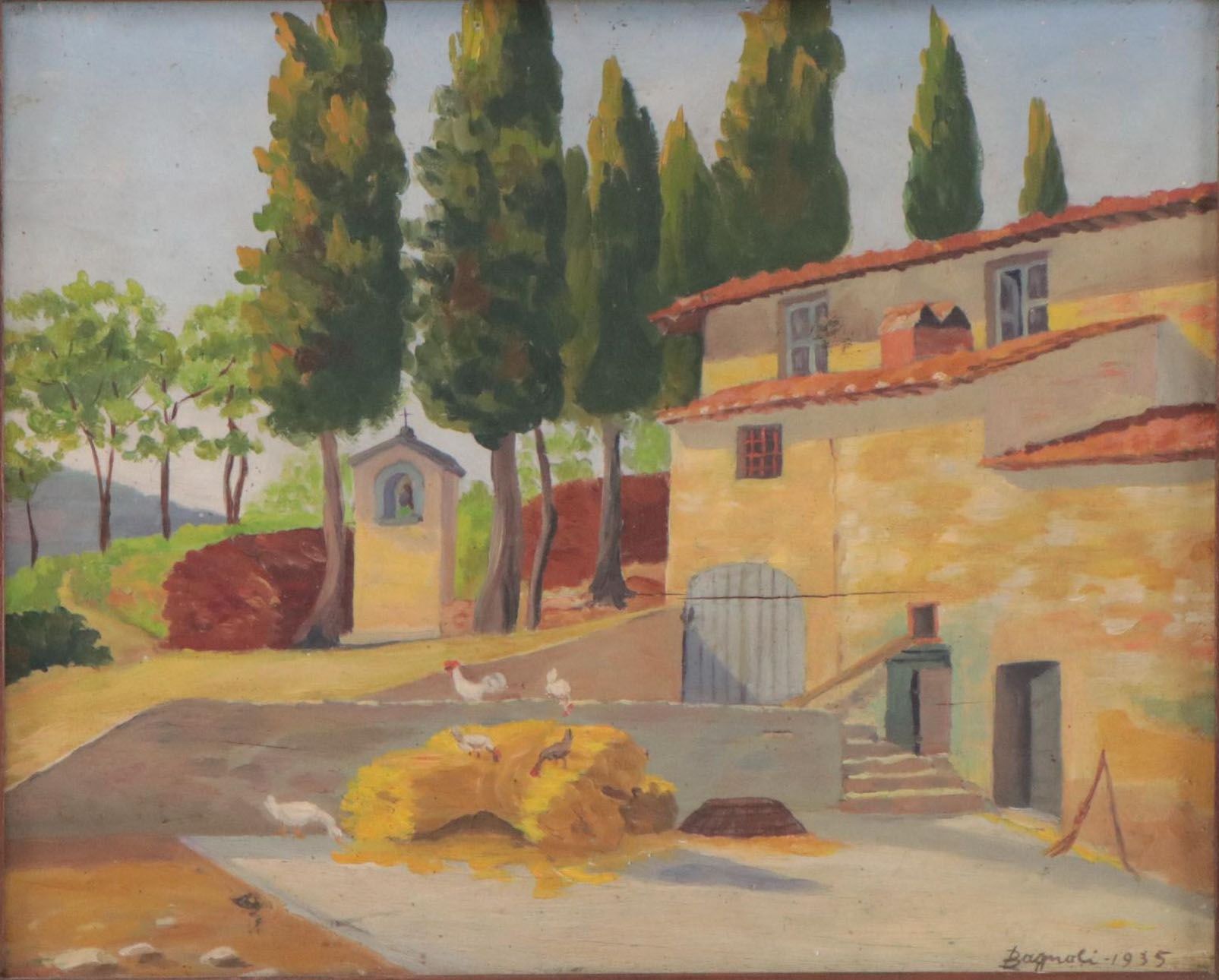 Oil Painting of Mediterranean Landscape, 1935