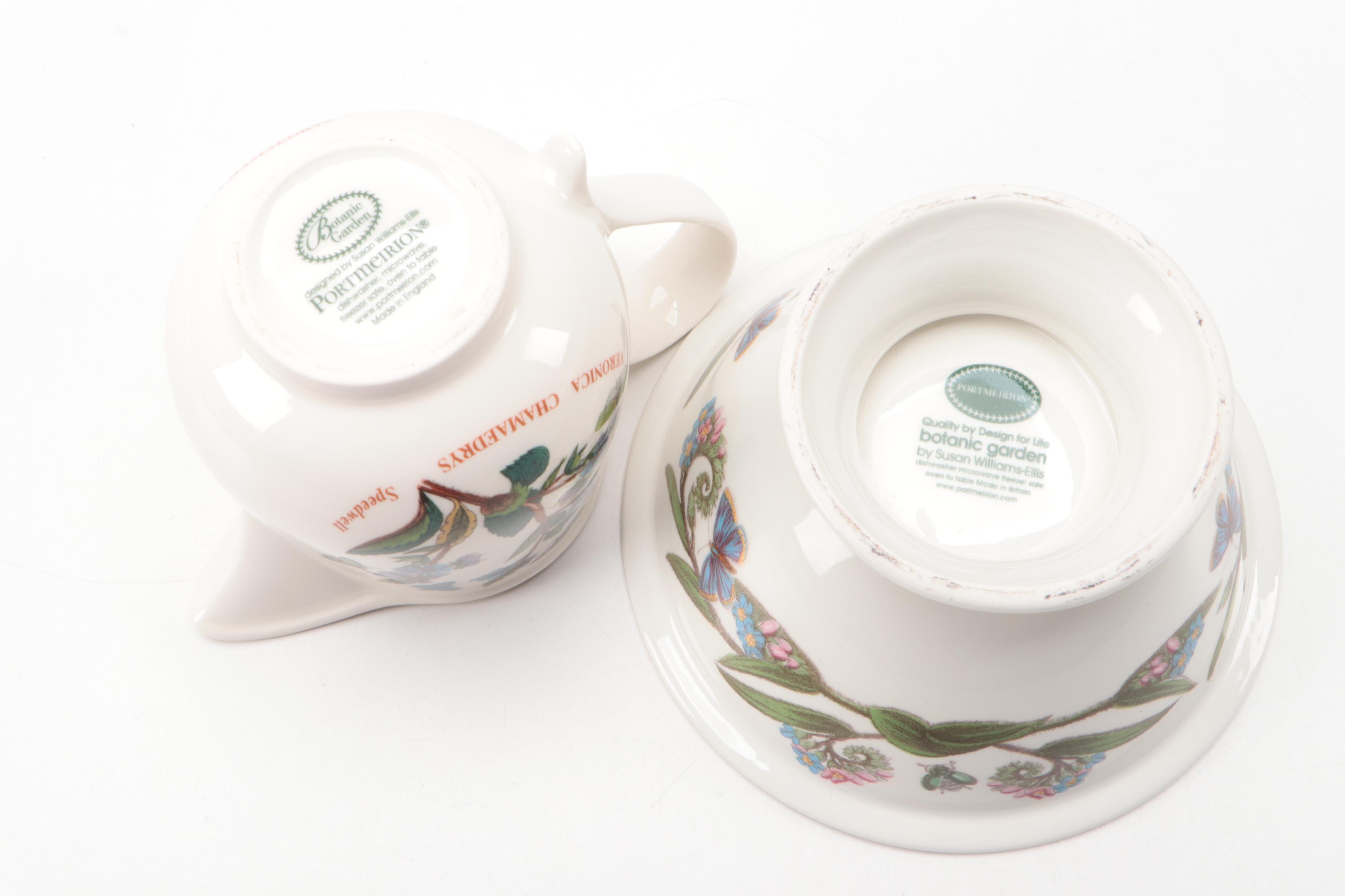 Portmeirion "Botanic Garden" Ceramic Table Accessories, Late 20th Century