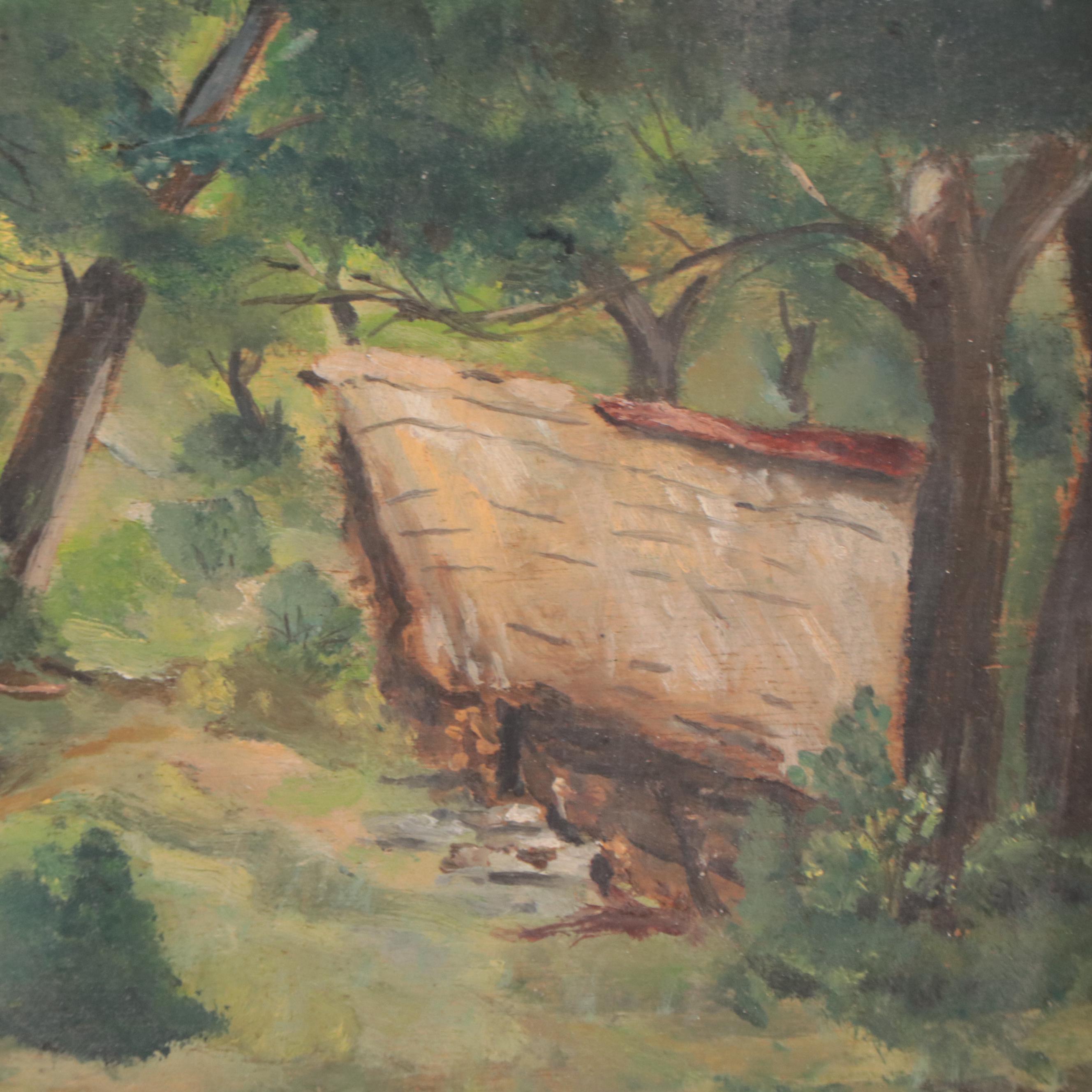 Oil Painting of Verdant Landscape