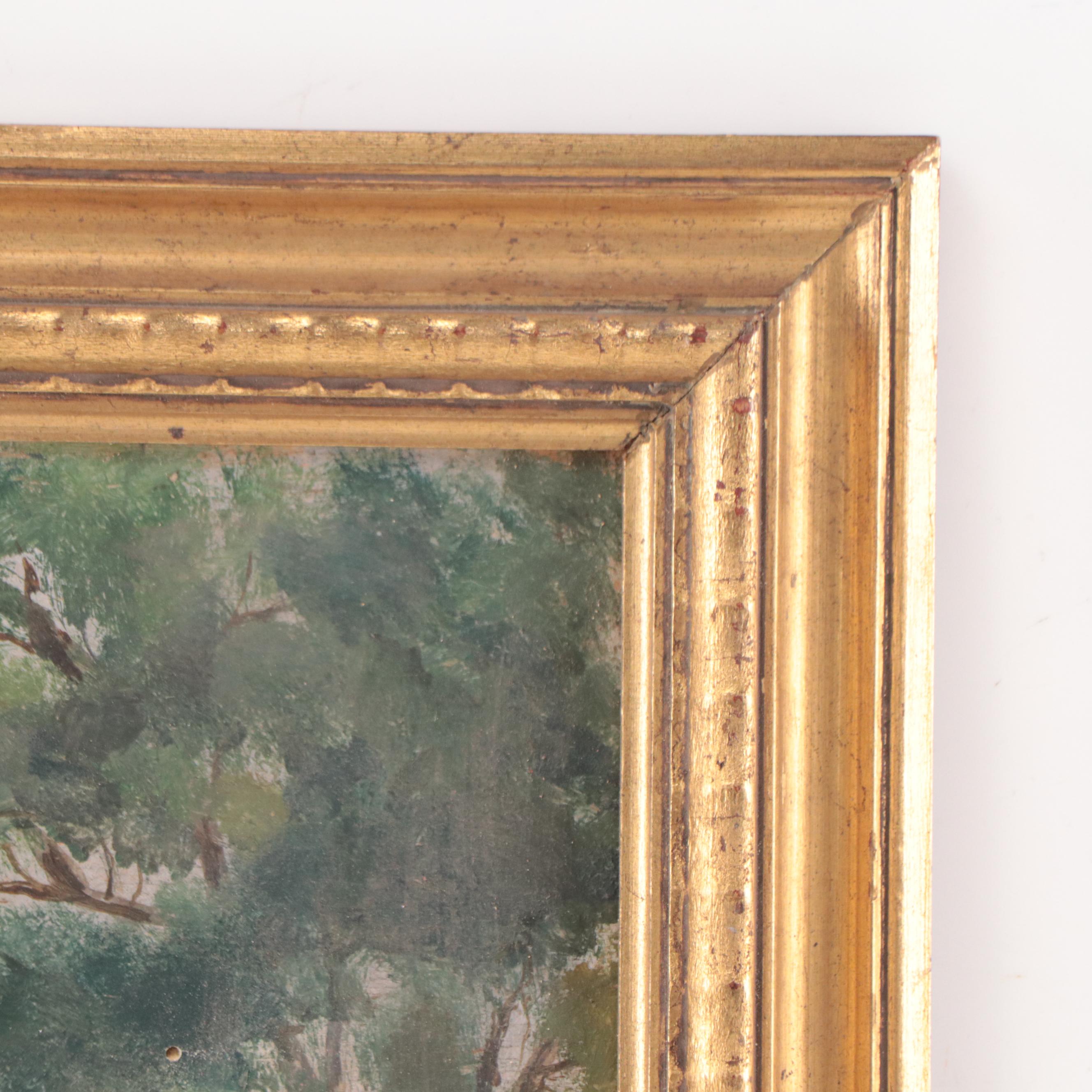 Oil Painting of Verdant Landscape