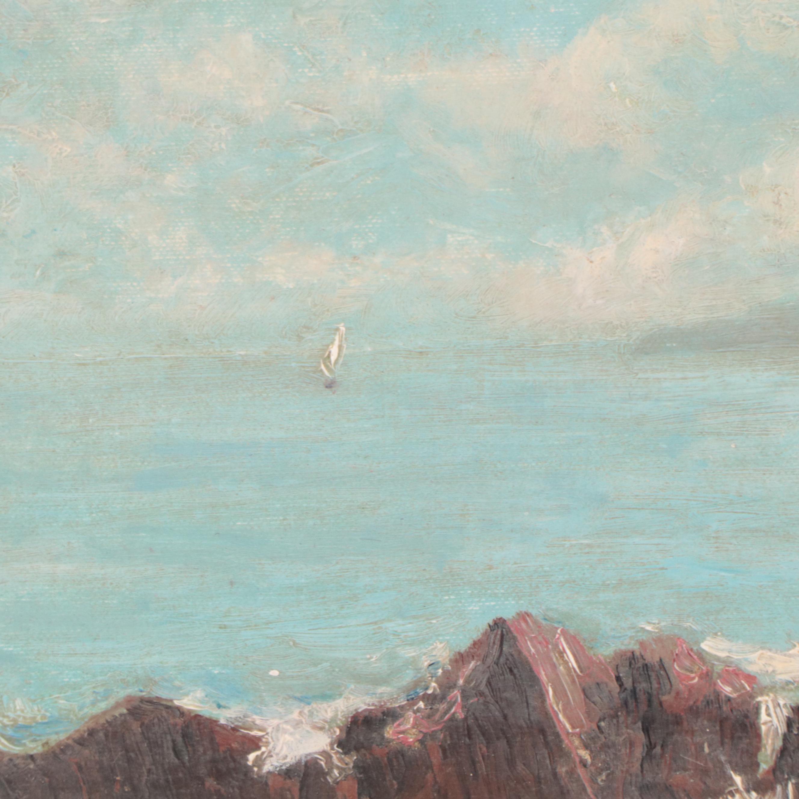 Oil Painting of Rocky Seascape