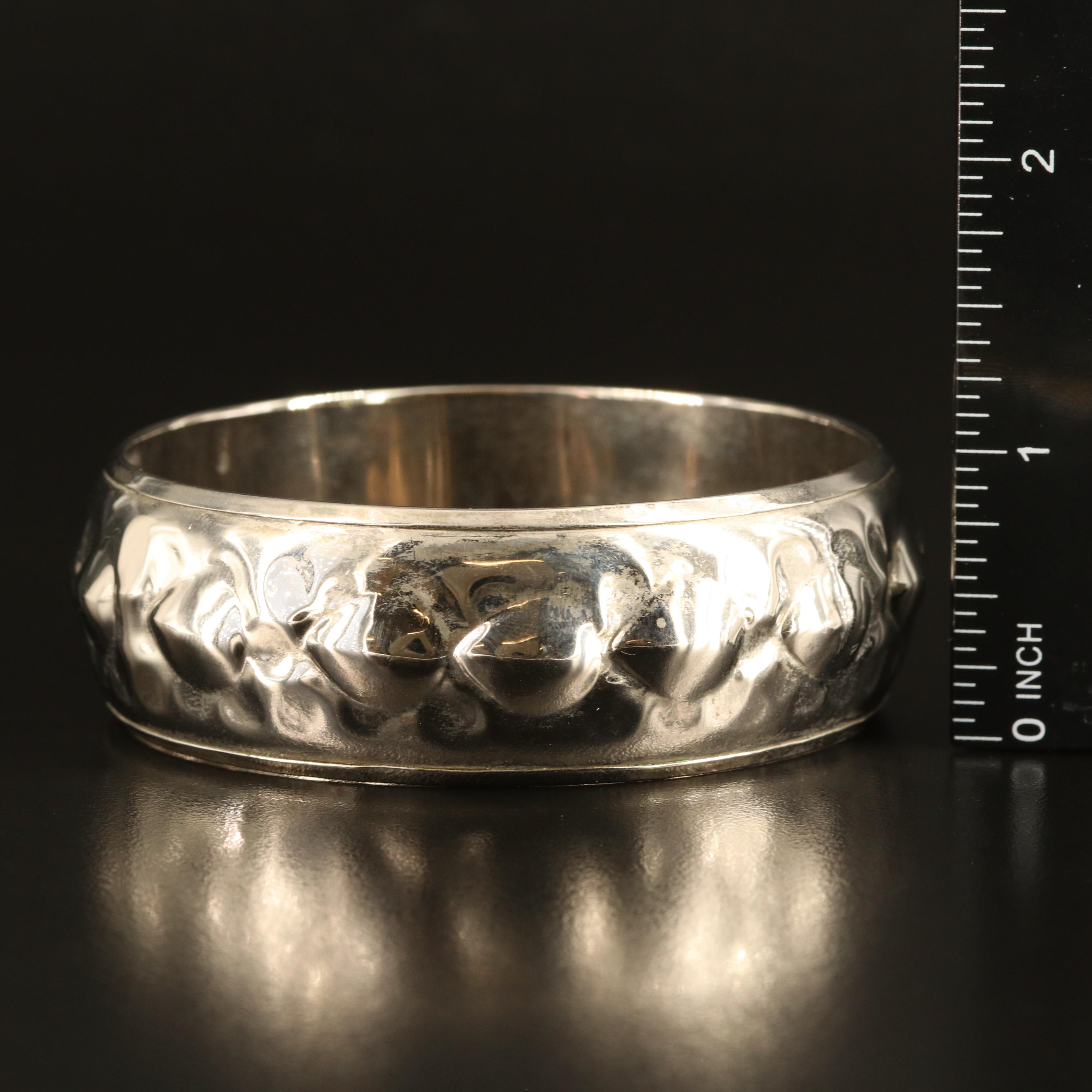 Mexican Hinged Inlay Bangle, Sterling and Overlay Pendant Featured in Jewelry