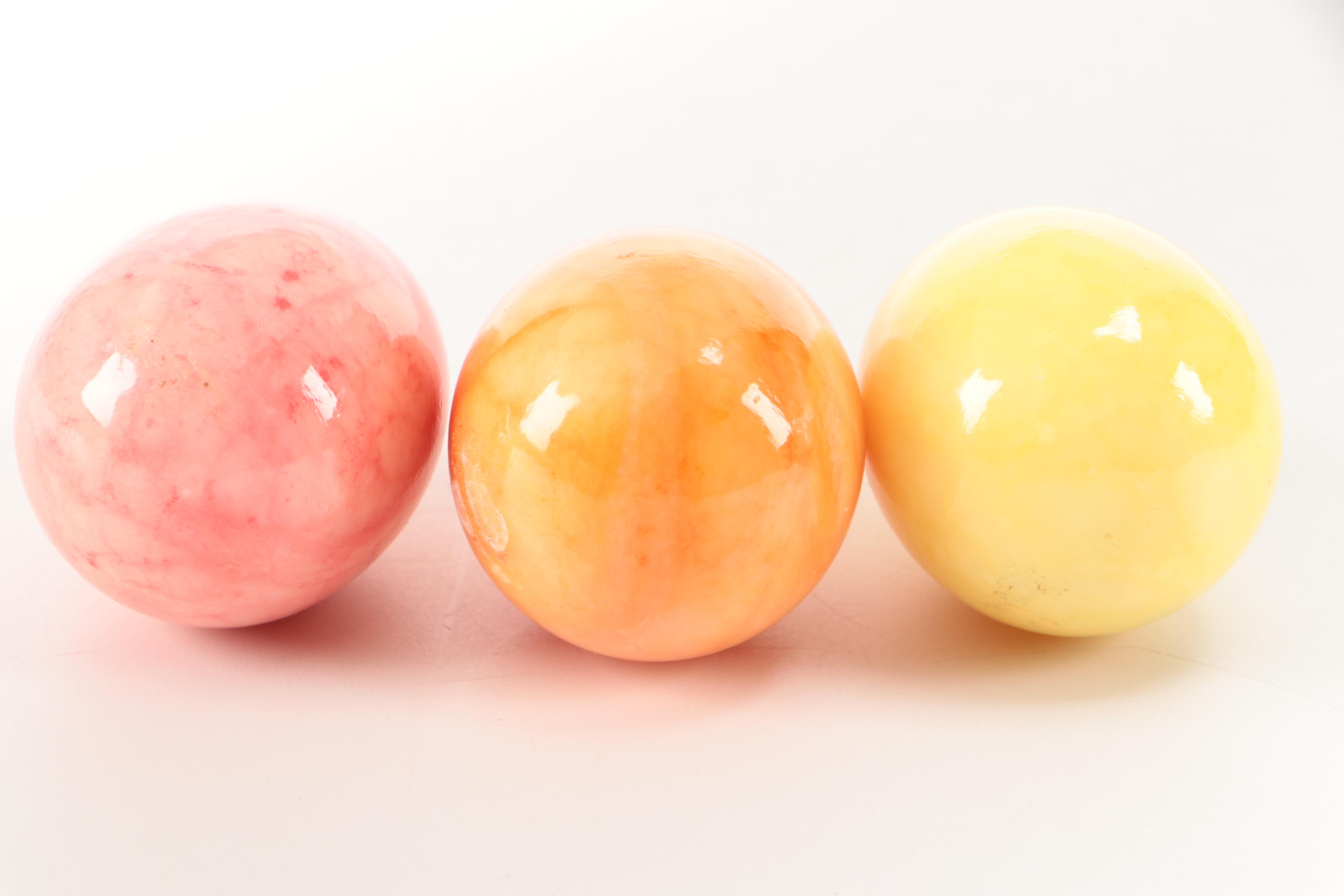 Multicolored Ceramic Easter Egg Figurines with Egg Carton