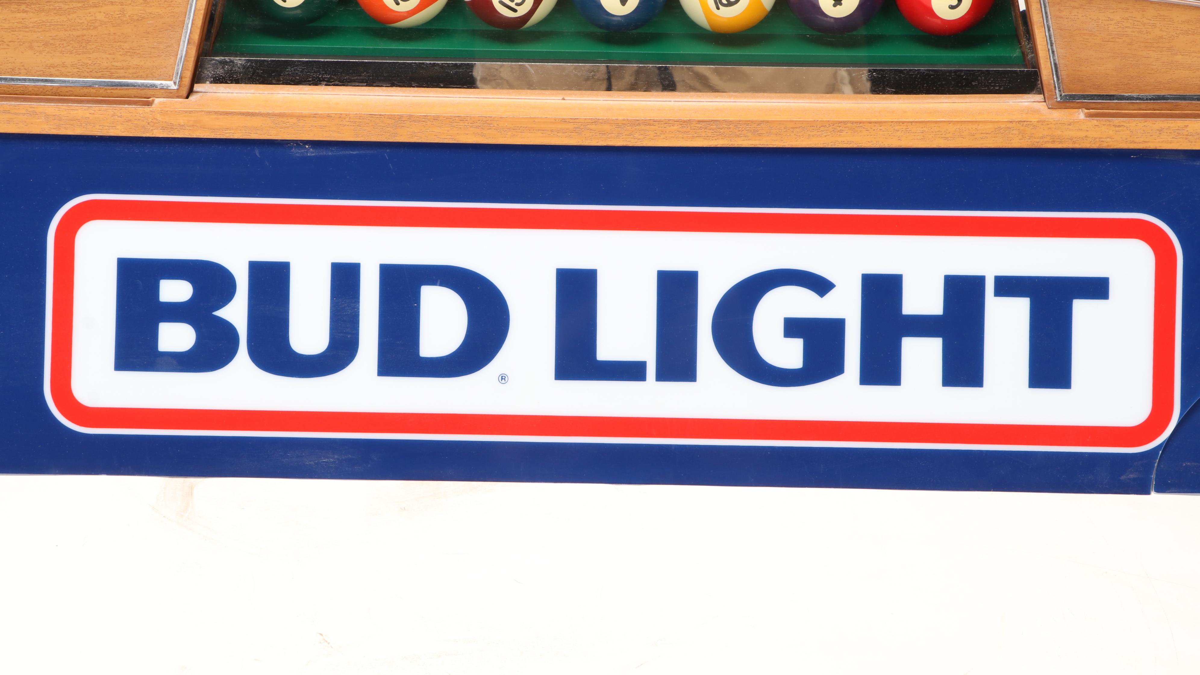 Anheuser-Busch Bud Light Pool Balls Bar Light Pendant, Late 20th C.