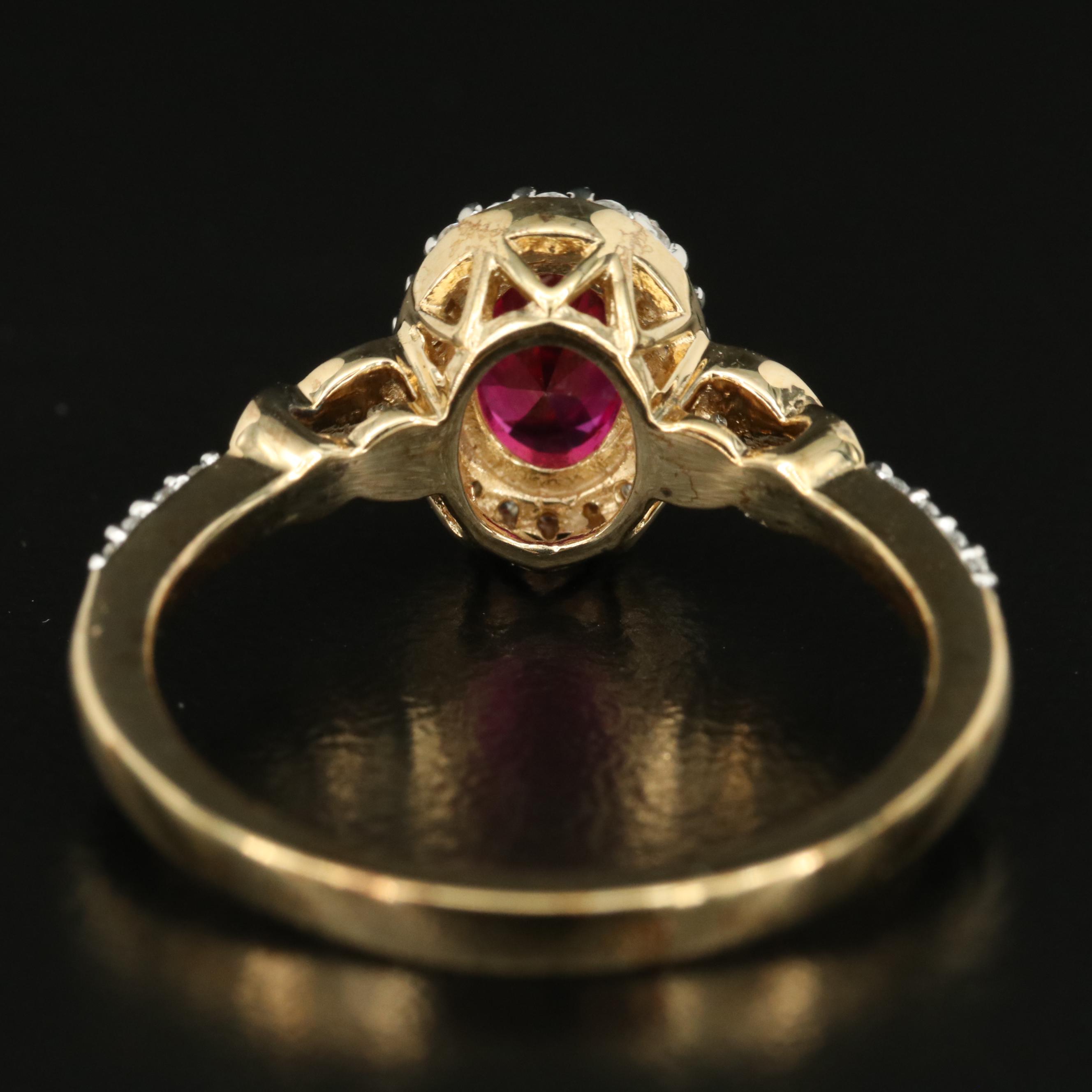 Sterling Ruby and White Sapphire Ring