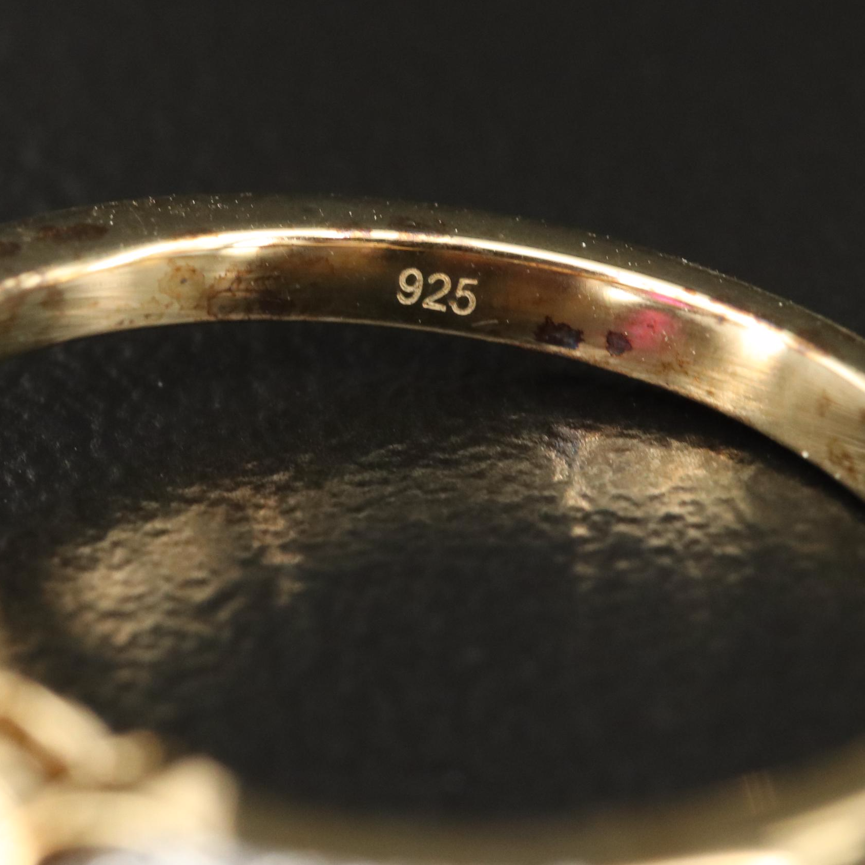 Sterling Ruby and White Sapphire Ring