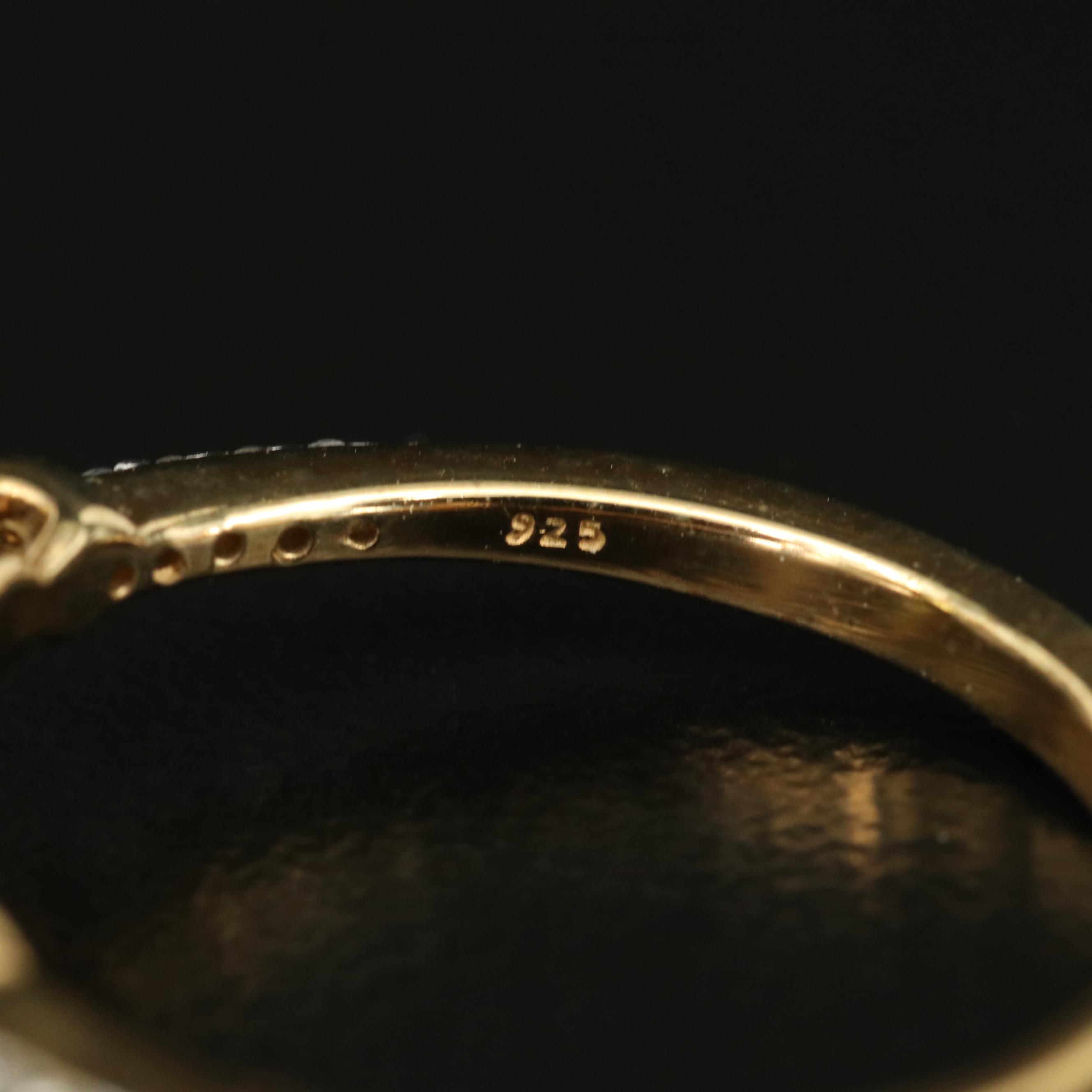 Sterling Peridot and White Sapphire Ring